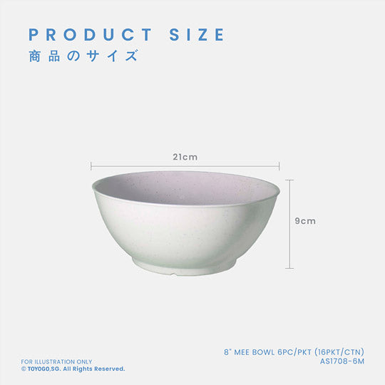 8-Piece MEE Bowl Set - 16 Packets per Carton (AS1708 6M) - Perfect for Meal Prep, School Lunches & Family Dinners