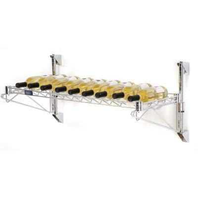 Wall Mount Wine Bottle Rack - Holds 9 Bottles, 36