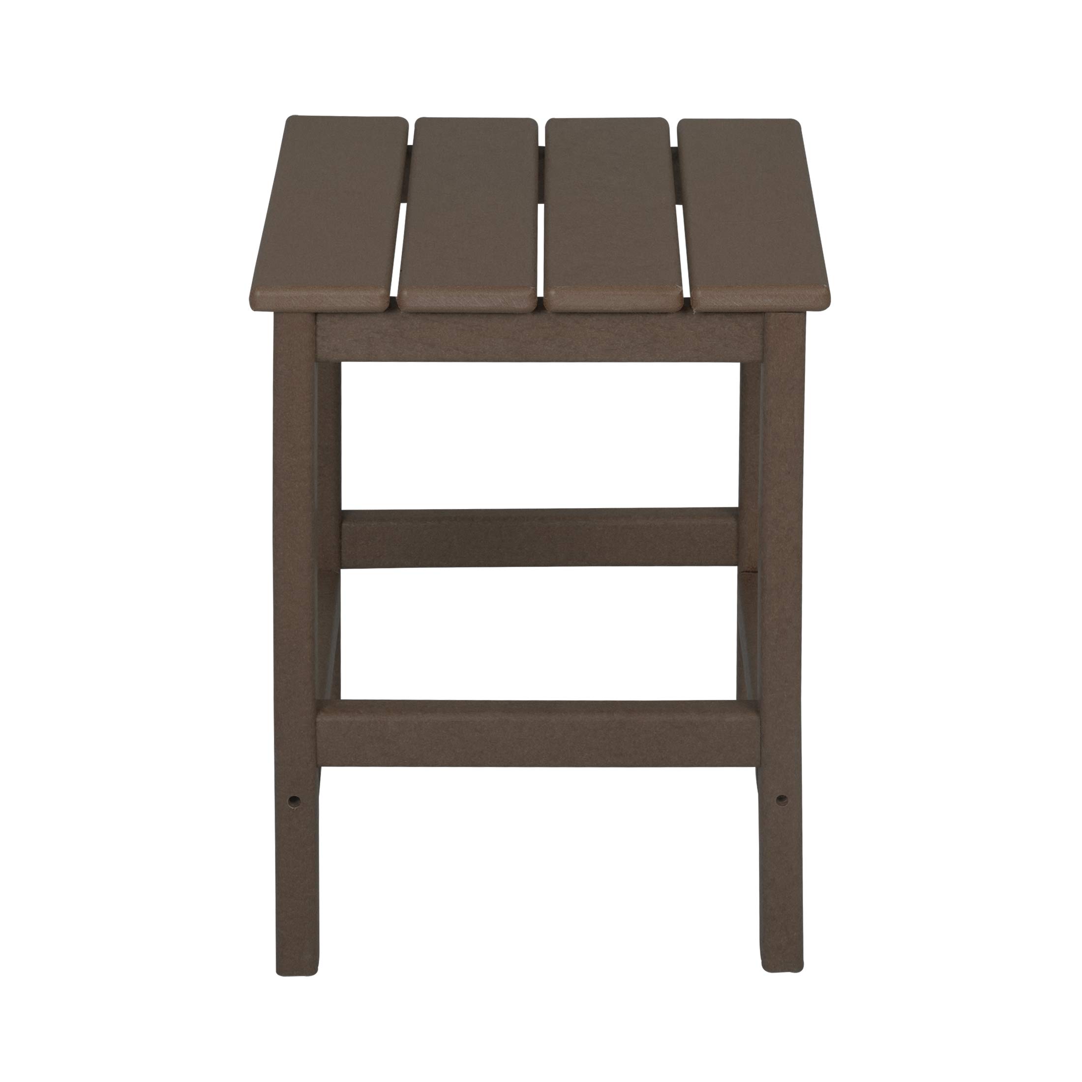 WO Home Furniture 3-Piece Outdoor Adirondack Chair Set with Side Table - Weatherproof & UV Resistant Folding Patio Furniture for Lawn, Garden, Fire Pit, Balcony, Deck (Dark Brown) - Perfect for Backyard Relaxation, Camping, and Outdoor Entertaining
