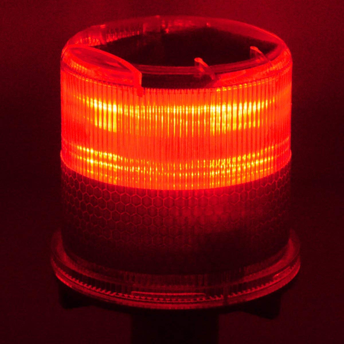 YXQ Solar LED Warning Light - Red Waterproof Beacon for Driveway Safety, Flashing Traffic Signal | Ideal for Road Construction, Parking Lots & Emergency Alerts