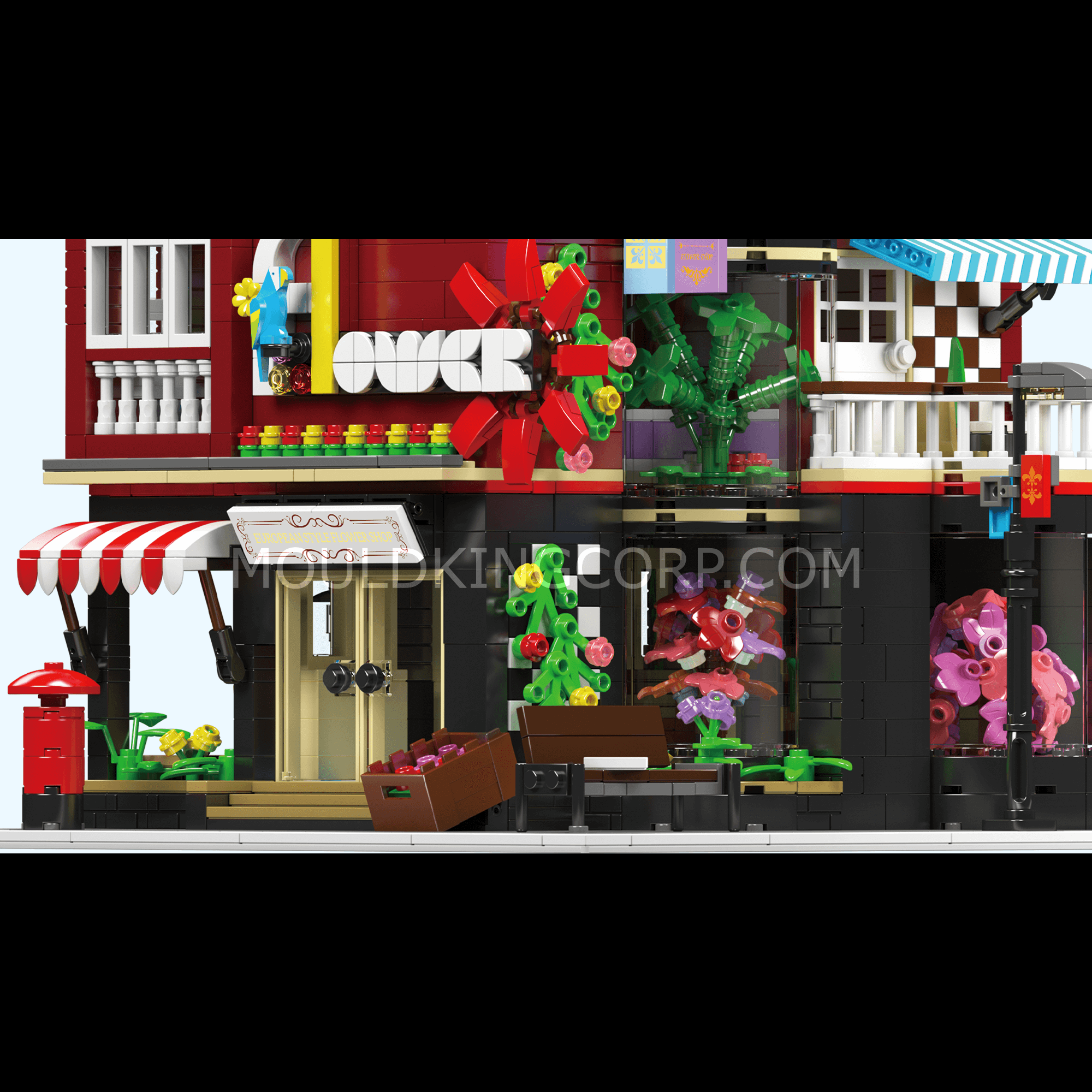 Mould King 16056 NovaTown Flower Shop Building Set - 2,291 Pieces DIY Brick Model Kit for Adults & Teens | Creative Gift for Birthday, Christmas | Home Decoration & Collectible Display