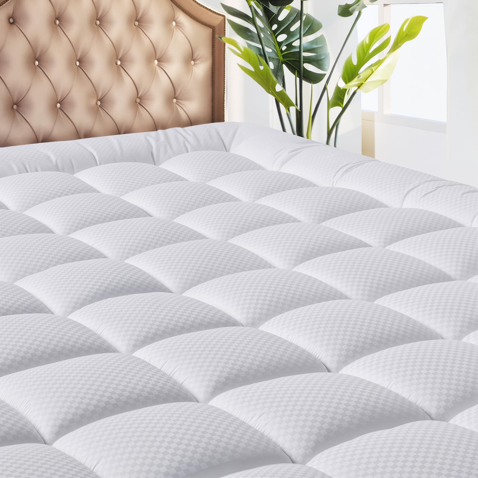 MATBEBY Twin XL Cooling Mattress Pad - Breathable Quilted Mattress Topper & Protector with 8-21