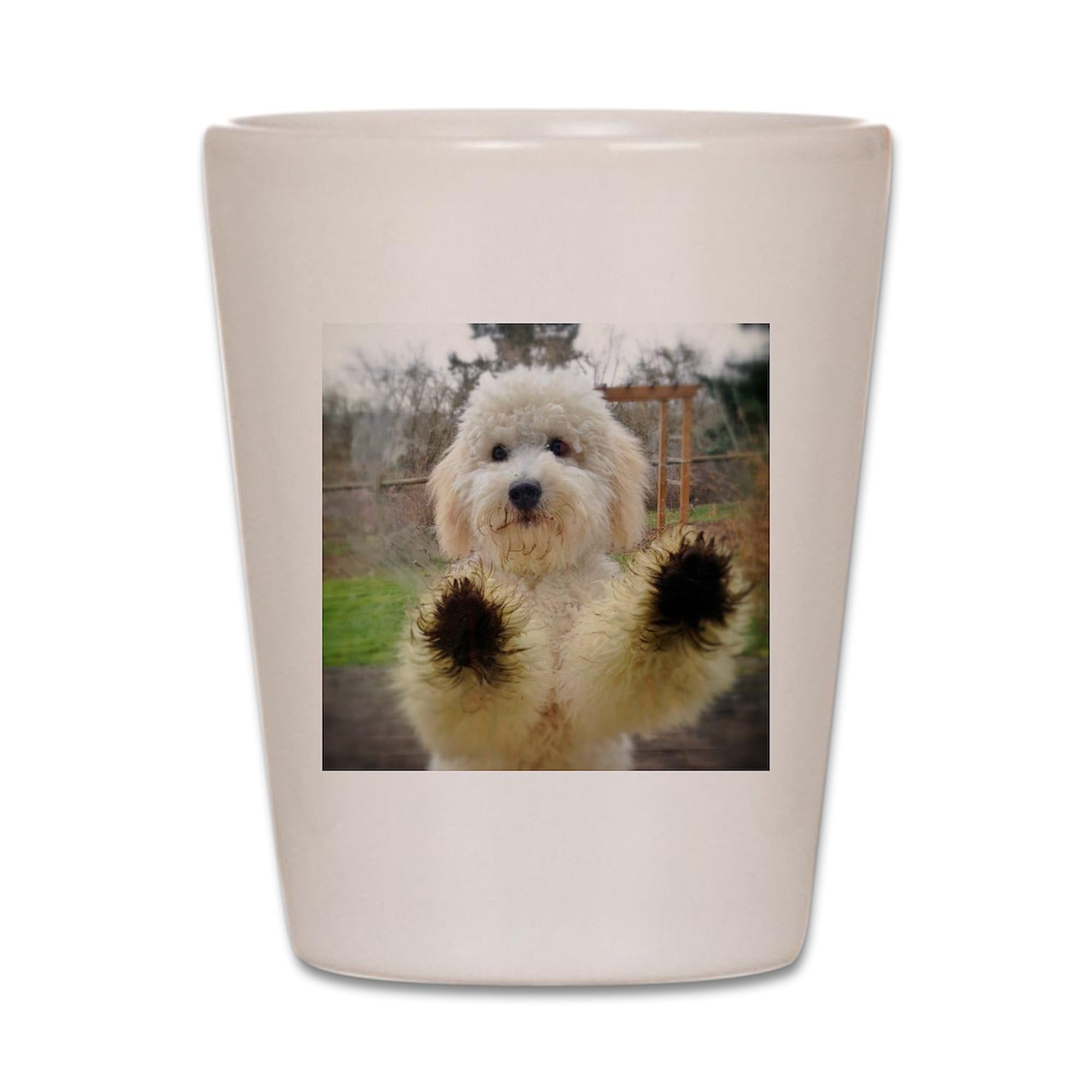Funny Goldendoodle Puppy Dog Shot Glass - Unique Gift for Dog Lovers - Perfect for Parties, Gag Gifts & Pet Themed Celebrations