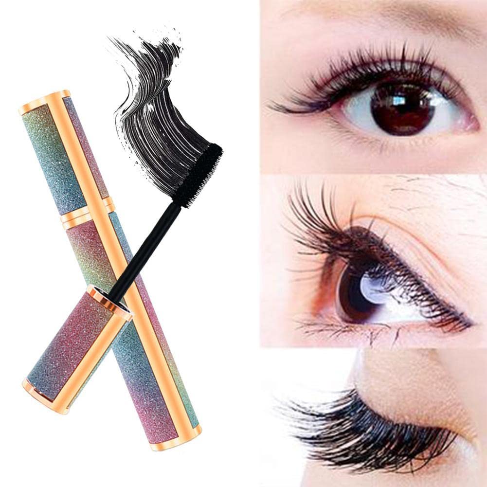 4D Silk Fiber Lash Mascara - Black Waterproof Lengthening & Volumizing Mascara for Curling Thick Lashes, No Clumping, Easy Removal | Perfect for Daily Wear, Night Out & Special Occasions