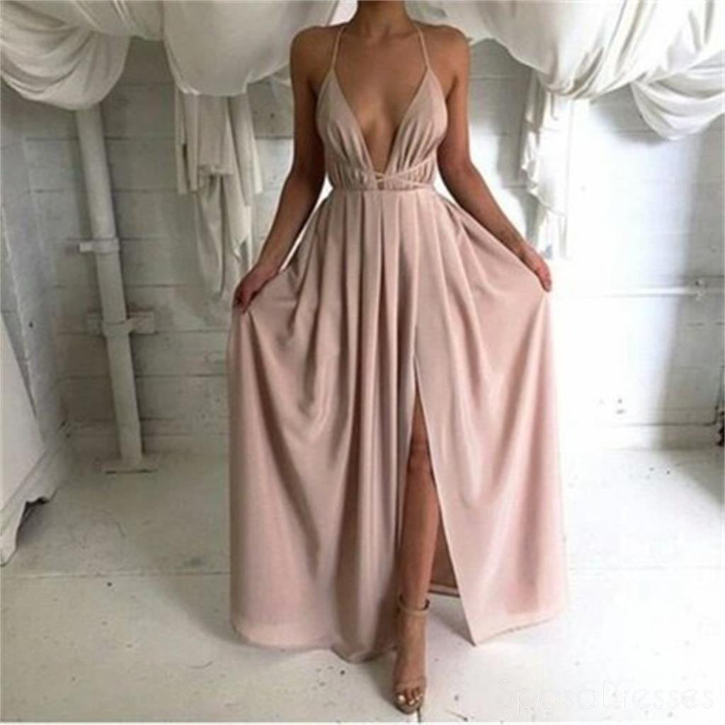 Elegant Long Backless Sleeveless Prom Dresses for Women - Simple & Affordable Formal Gown PD0024 | Perfect for Homecoming, Prom Night & Special Occasions