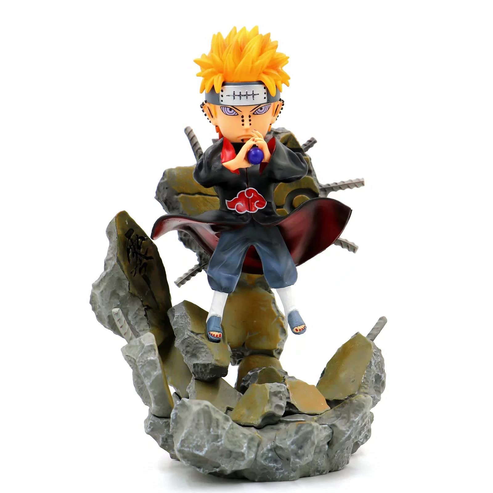 Naruto Anime Action Figure - Pain Rinnegan PVC Collectible Toy Model (25cm) | Perfect for Anime Fans, Home Decor, Office Desk Display, and Gift for Naruto Lovers