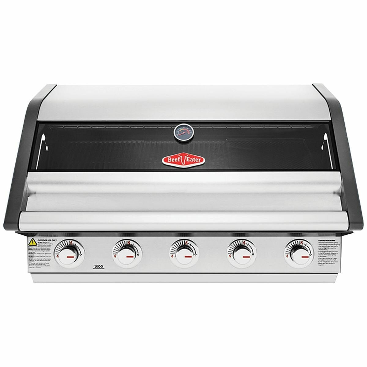 Beefeater 1600 Series SS 5 Burner Built-In BBQ Grill BBG1650SA - Premium Stainless Steel Gas Grill for Outdoor Cooking & Backyard Entertaining