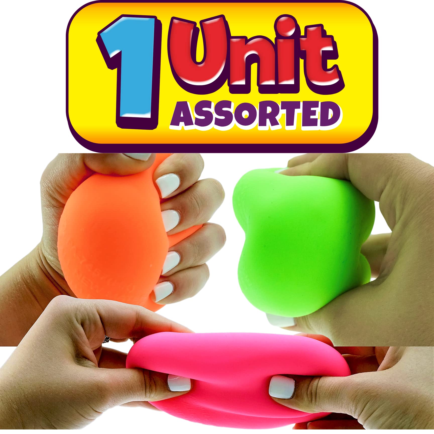Stretchy Sensory Toys 3-Pack - Stress Relief Fidget Toys for Kids & Adults | Autism, Anxiety Therapy & Party Favors - Perfect for Home, School & Office Use