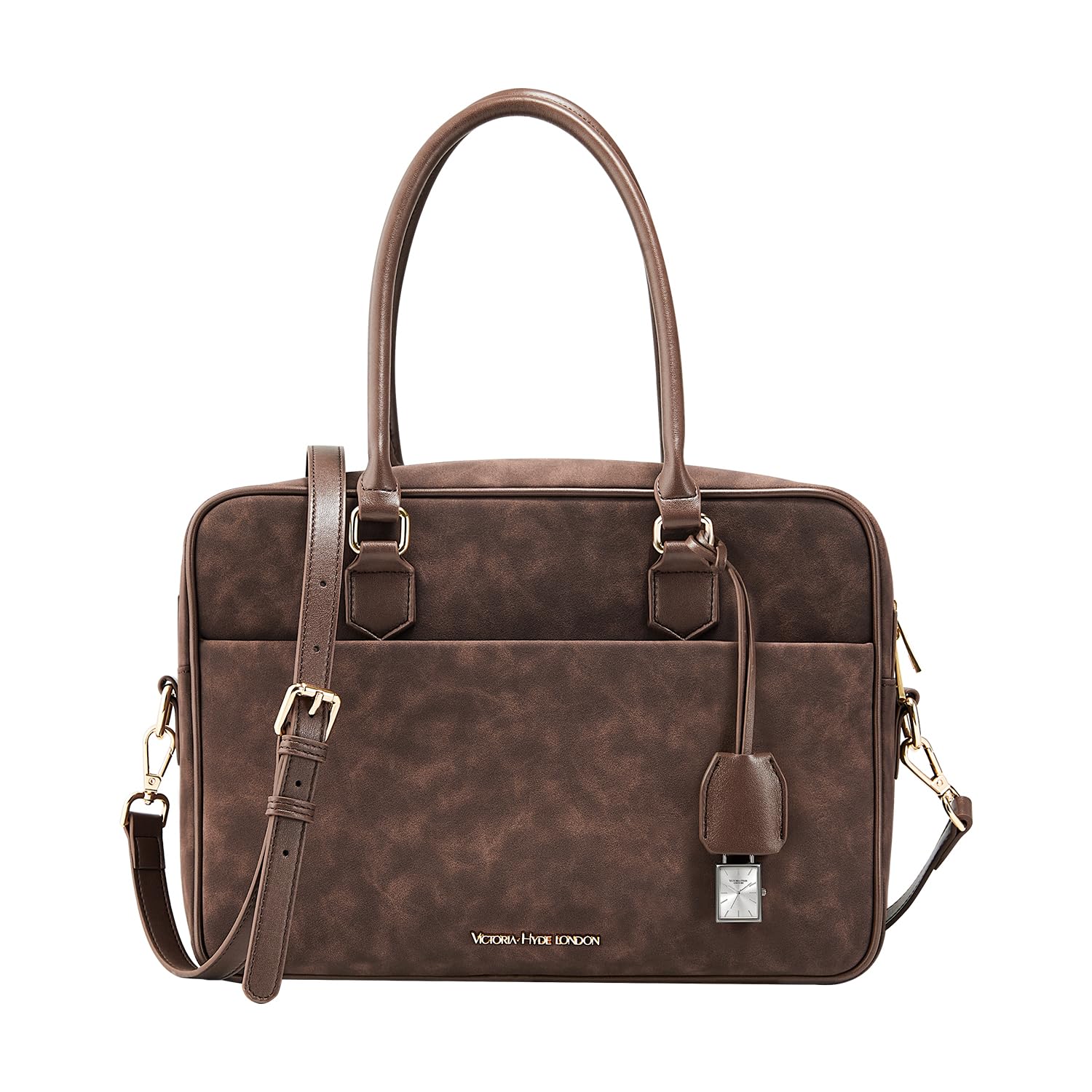 Victoria Hyde Women's Genuine Leather Crossbody Bags & Purses with Matching Square Watches - Elegant Fashion Accessories for Work, Date Night and Everyday Use