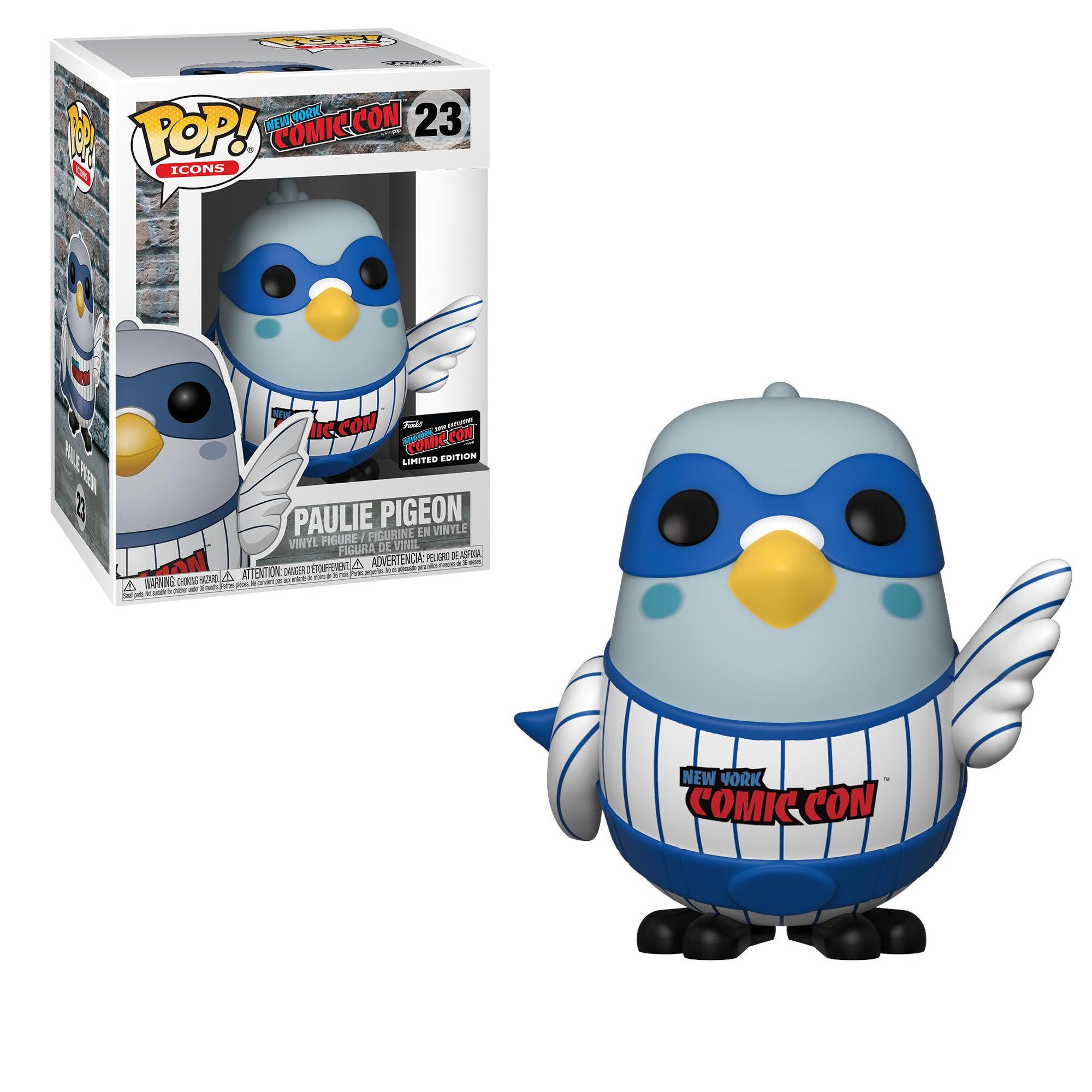 Paulie Pigeon in White Pinstripes - 2019 NYCC Exclusive - New York Comic Con Collectible Figure | Perfect for Display, Gifts, and Comic Con Memorabilia Collections