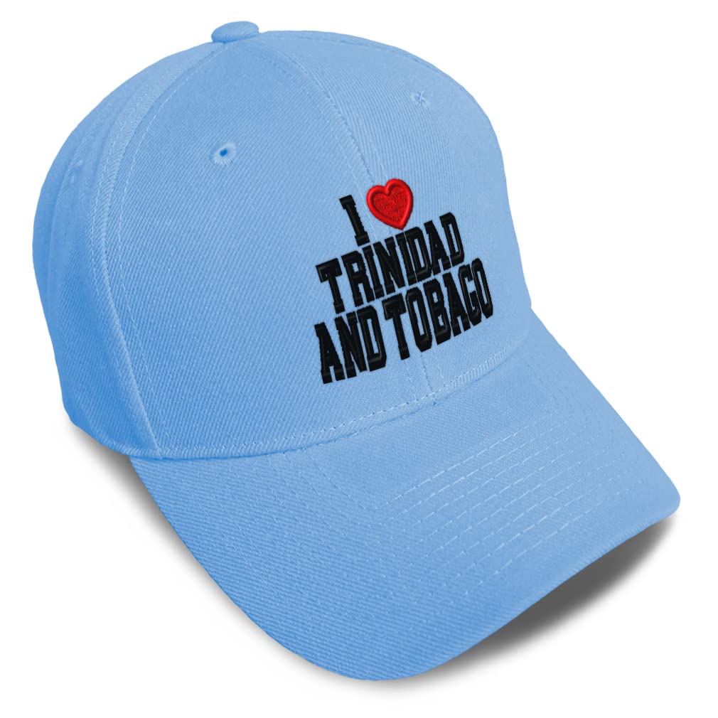 1 Piece Baseball Cap 'I Love Trinidad and Tobago' - Acrylic Dad Hat for Men & Women (One Size Fits All) - Perfect for Sports, Outdoor Activities & Casual Wear