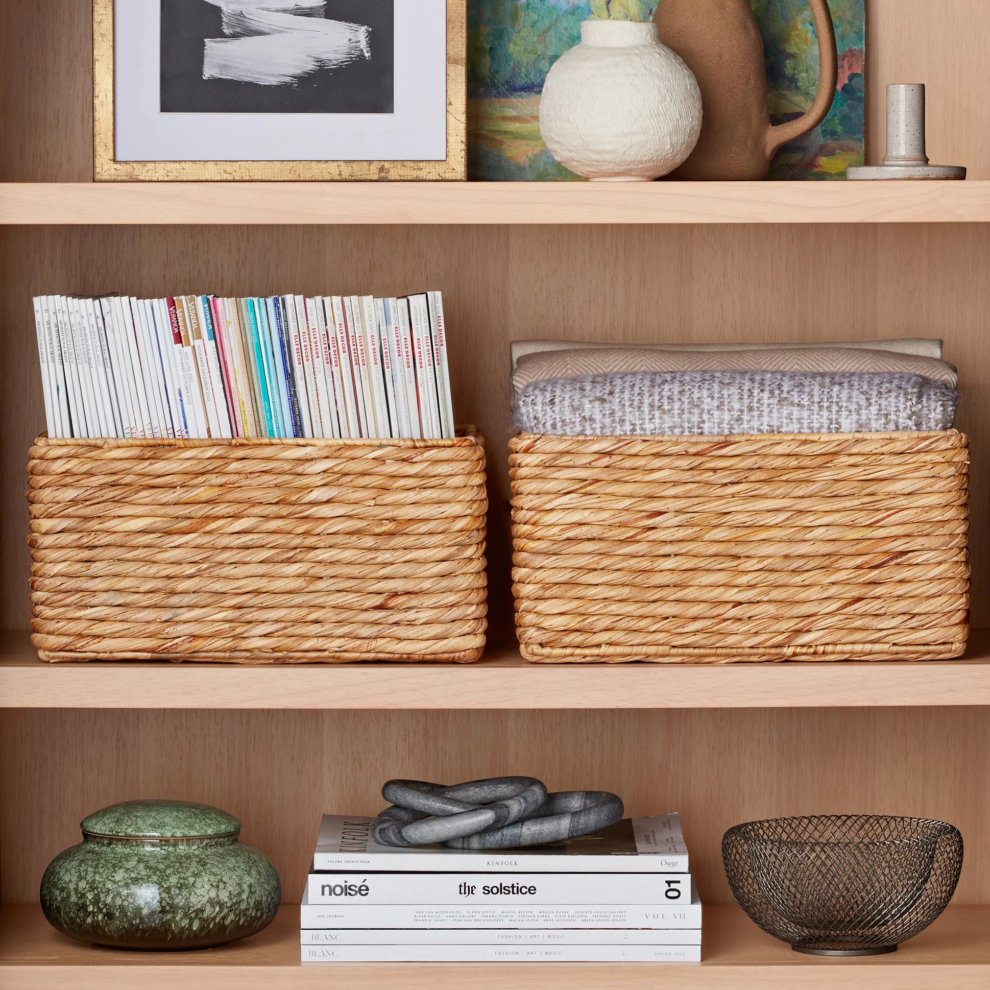 The Home Edit Small Woven Storage Bin - Organizer Basket for Home, Office, Nursery & Closet - Perfect for Toys, Books, Laundry & More