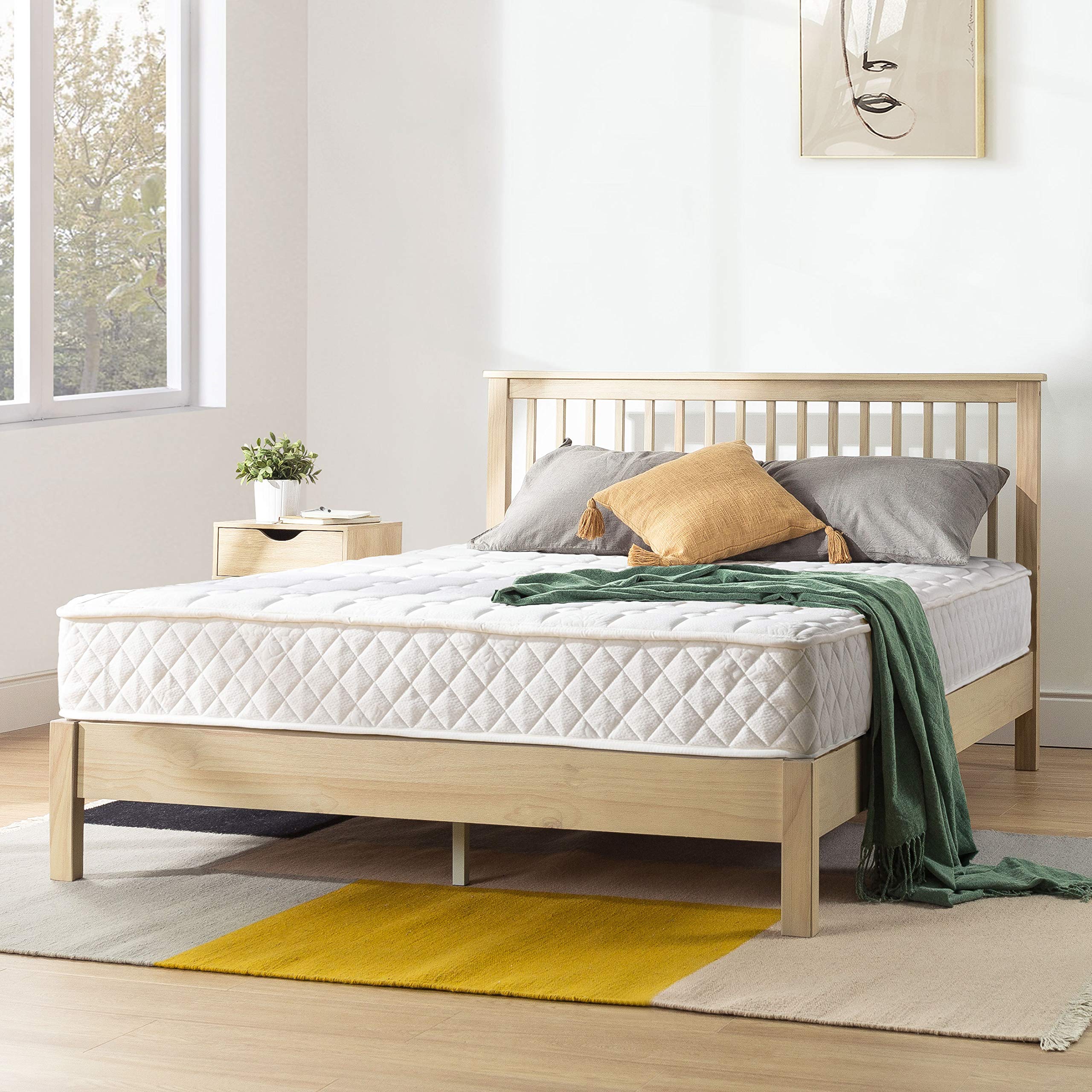 Best 8 Inch Tight-Top Pocket Spring Mattress - Motion Isolation Individually Wrapped Coils, Comfort Foam Layer, CertiPUR-US Certified - Full Size White Mattress for Bedroom, Guest Room & Dormitory