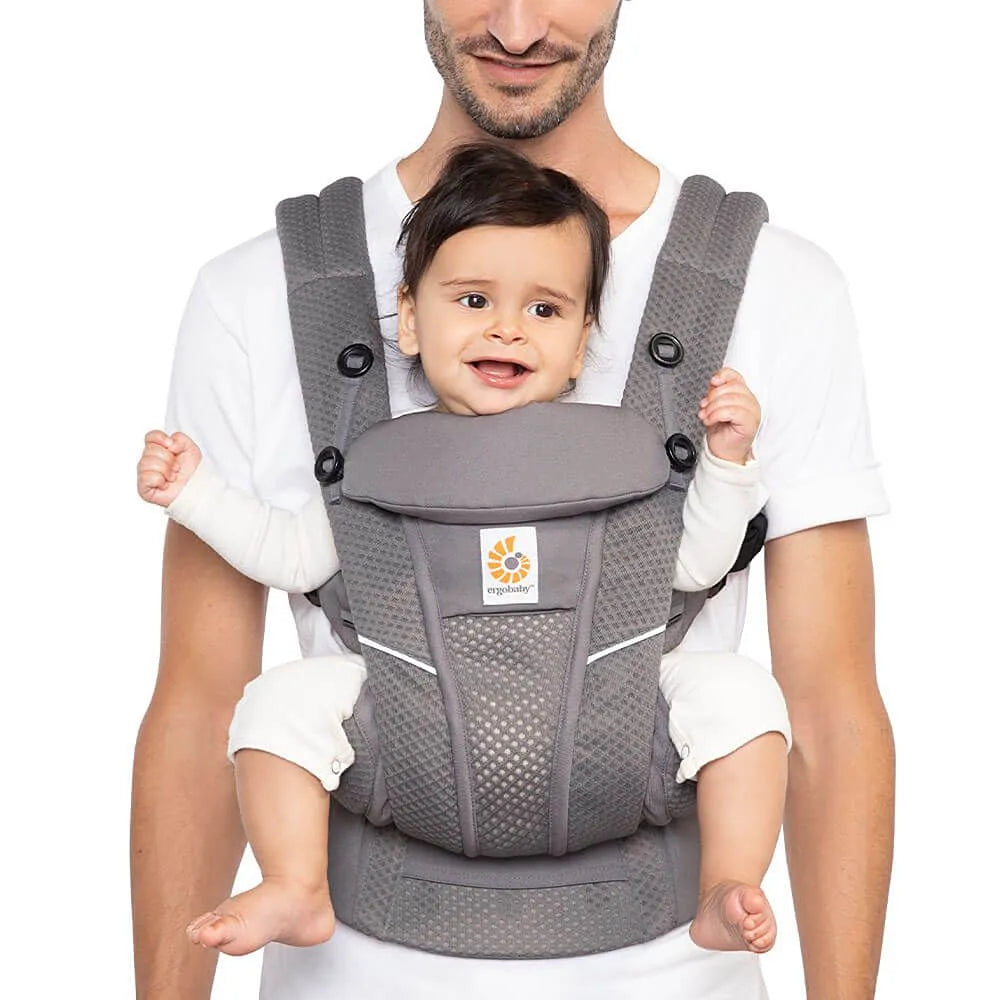 Omni Breeze All-Position Mesh Baby Carrier - Lightweight & Breathable for Newborn to Toddler (Graphite Grey) | Perfect for Hiking, Travel & Everyday Use