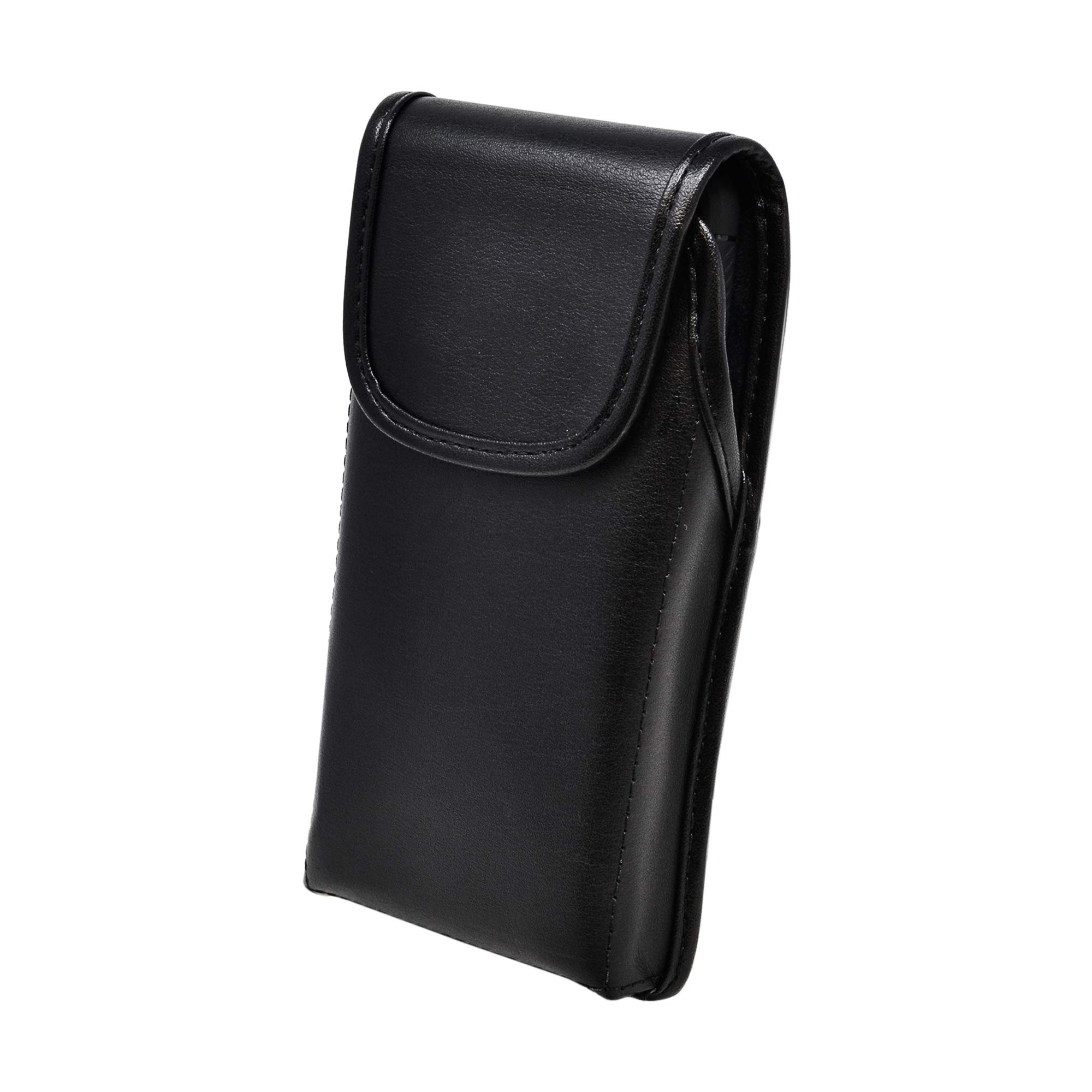Premium Leather Phone Holster for Samsung Galaxy S25/S24/S23/S22/S21/S20 - Black Belt Clip Pouch with Magnetic Closure & Metal Clip - Compatible with Slim Cases | Perfect for Work, Outdoor Activities & Hands-Free Convenience