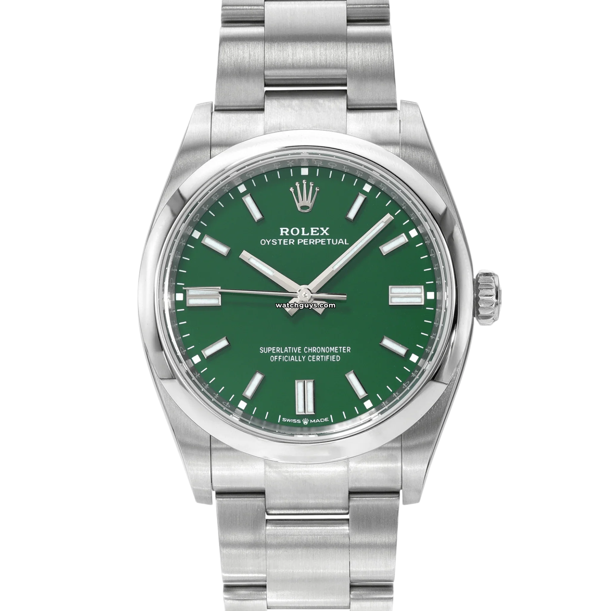 Rolex Oyster Perpetual 126000 Green Dial 36mm Stainless Steel Watch - Perfect for Luxury Gifts & Business Occasions