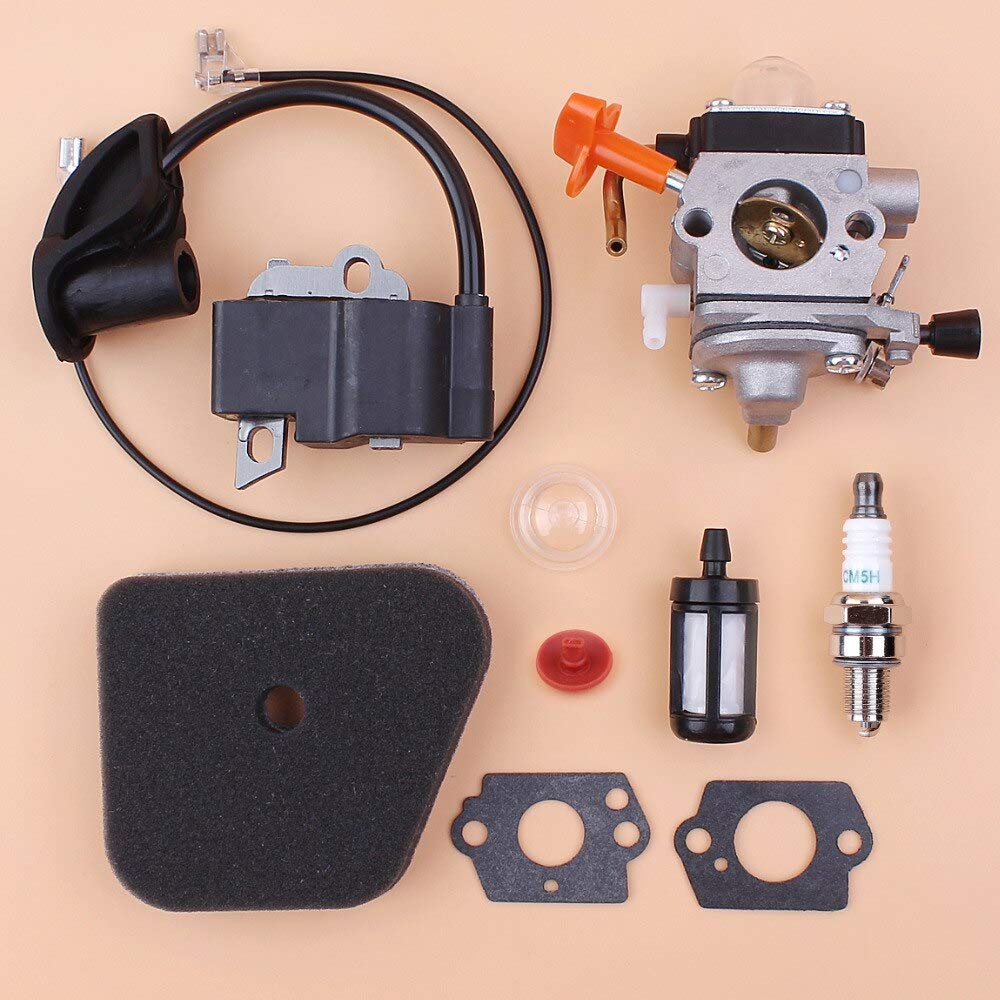 STIHL FS87 FS90 FS100 HL100 HL95 KM90 HT100 KM100 KM130 String Trimmer Carburetor Ignition Coil Air Filter Replacement Kit - Compatible with STIHL Trimmers & Brush Cutters - Perfect for DIY Repairs & Maintenance