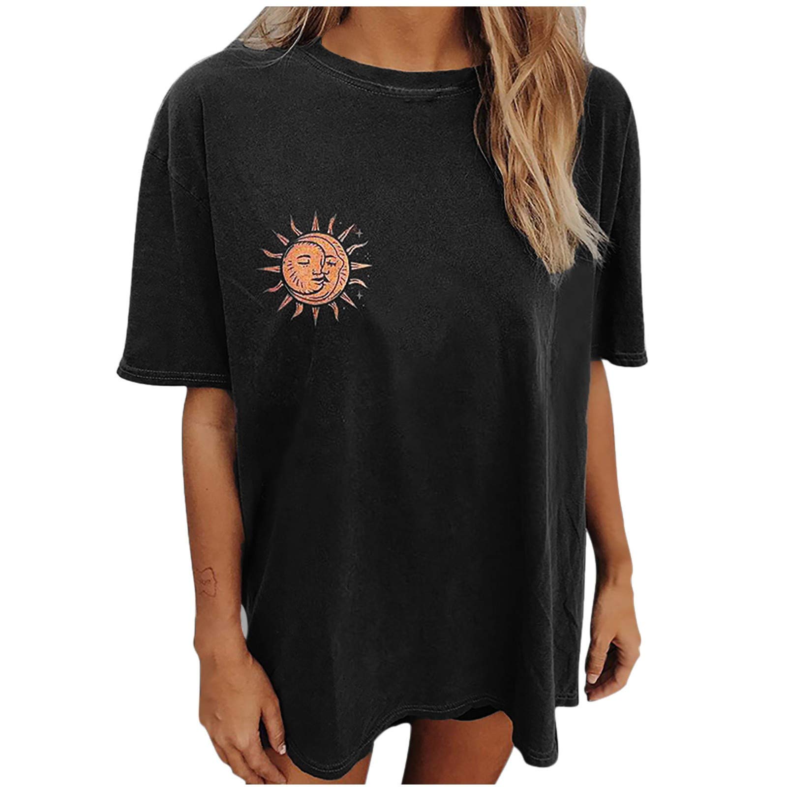 Oversized T-Shirts for Women - Loose Round Neck Summer Tops, Boyfriend Graphic Tees | Casual Wear, Street Style, Lounge & Sleepwear