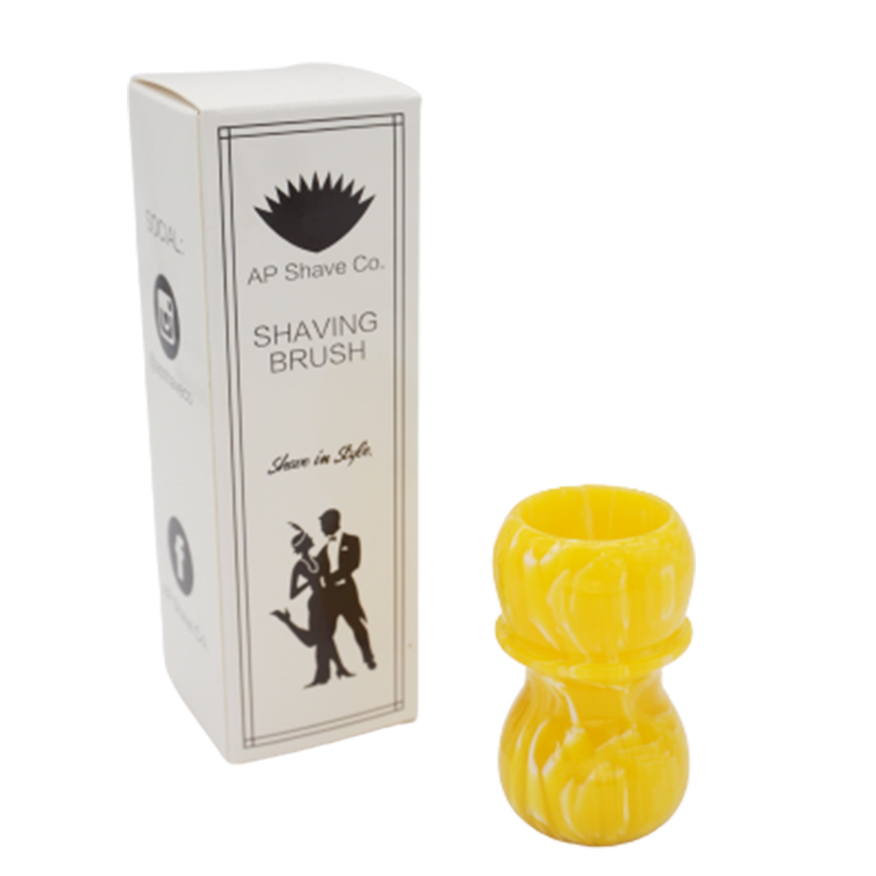 Premium Lemon Drop Handcrafted Shaving Brush Handle - Fits 24mm & 26mm Knots - Perfect for Wet Shaving & Grooming Gifts for Men