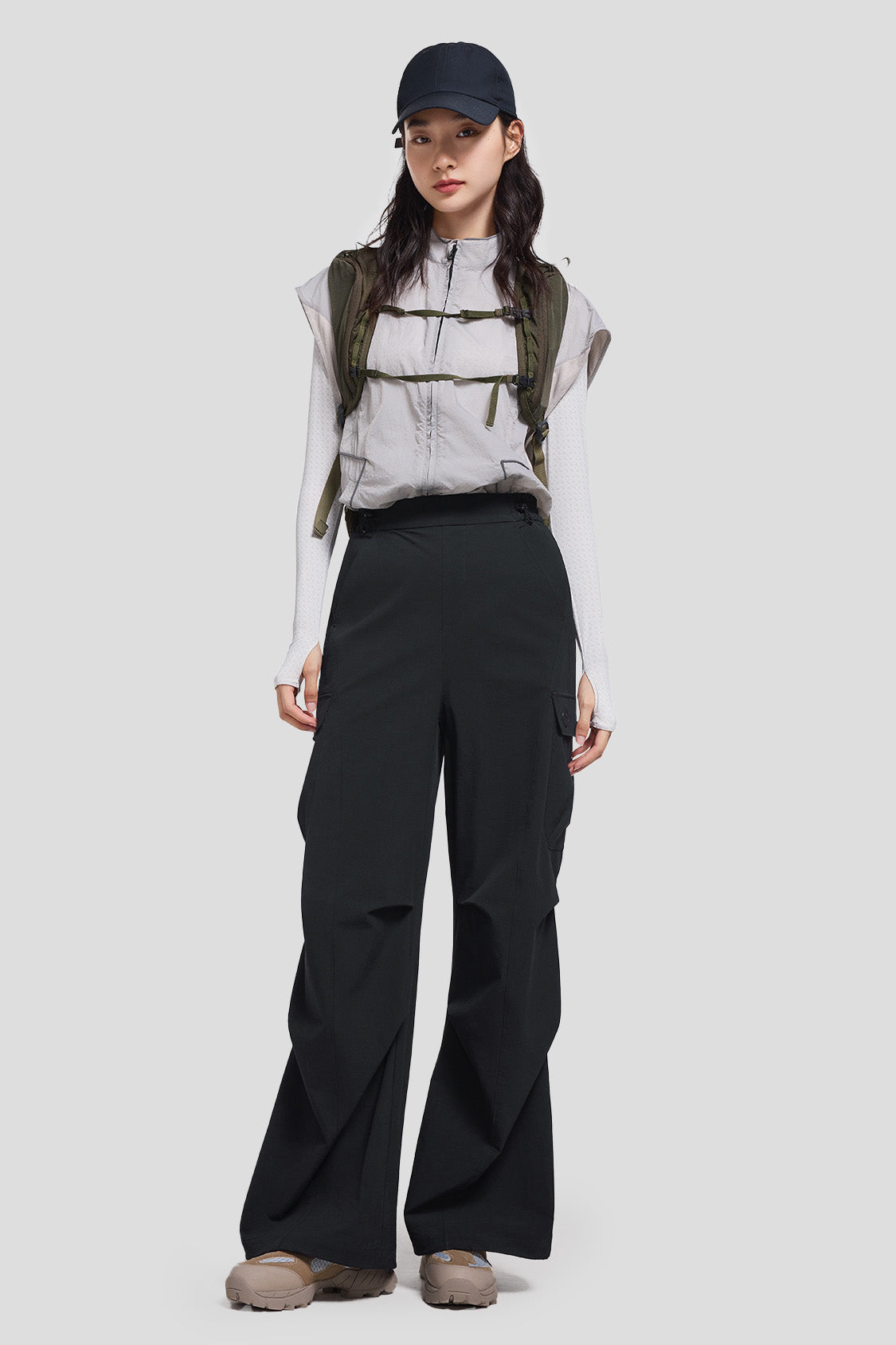 WindFree Women's Cargo Paratrooper Pants - Tactical Military Joggers with Multiple Pockets for Outdoor Hiking, Camping & Streetwear Fashion