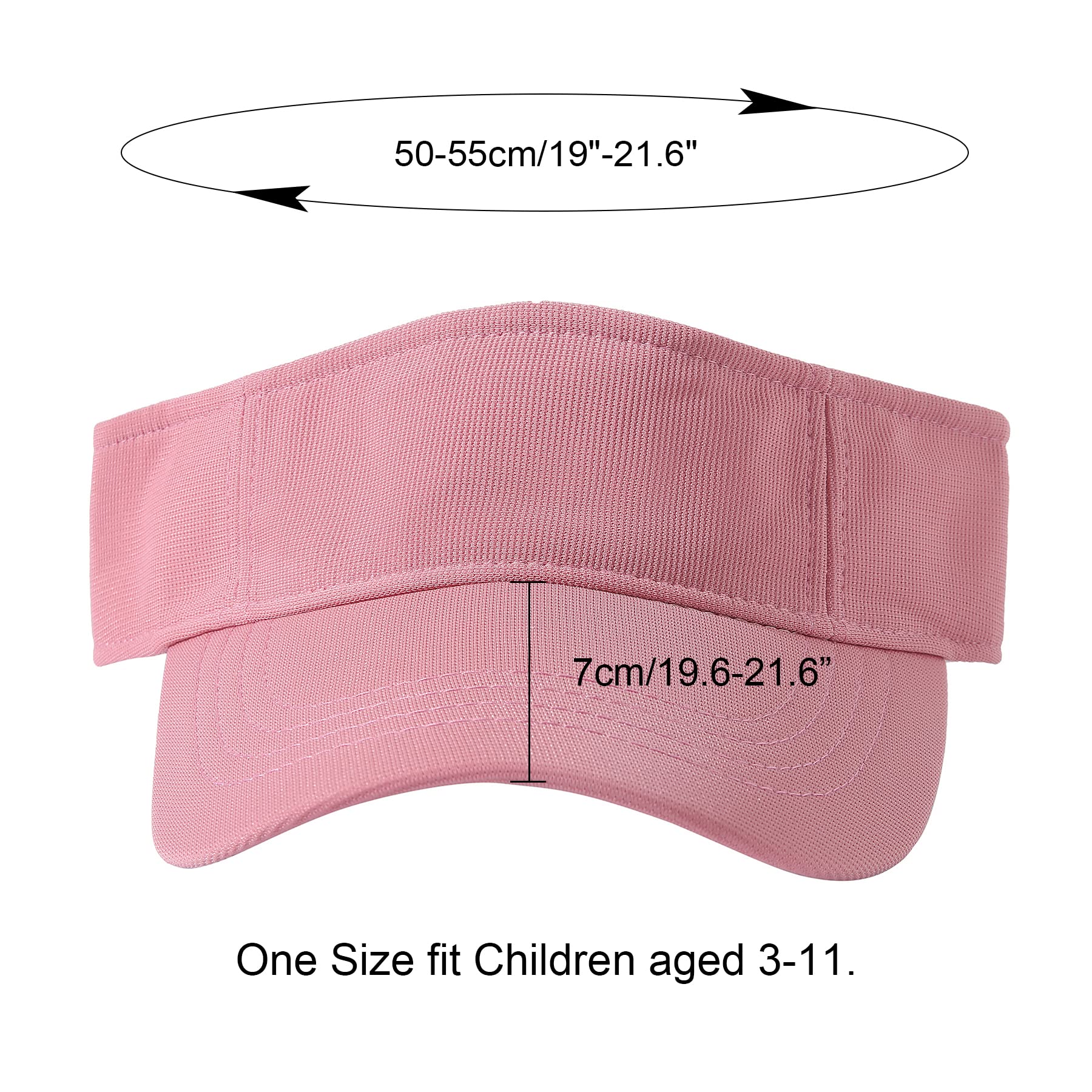 Jastore Kids Packable Sun Visor Hat - Breathable Cotton Sports Hat for Boys & Girls - Perfect for Summer, Golf, Beach & Outdoor Activities