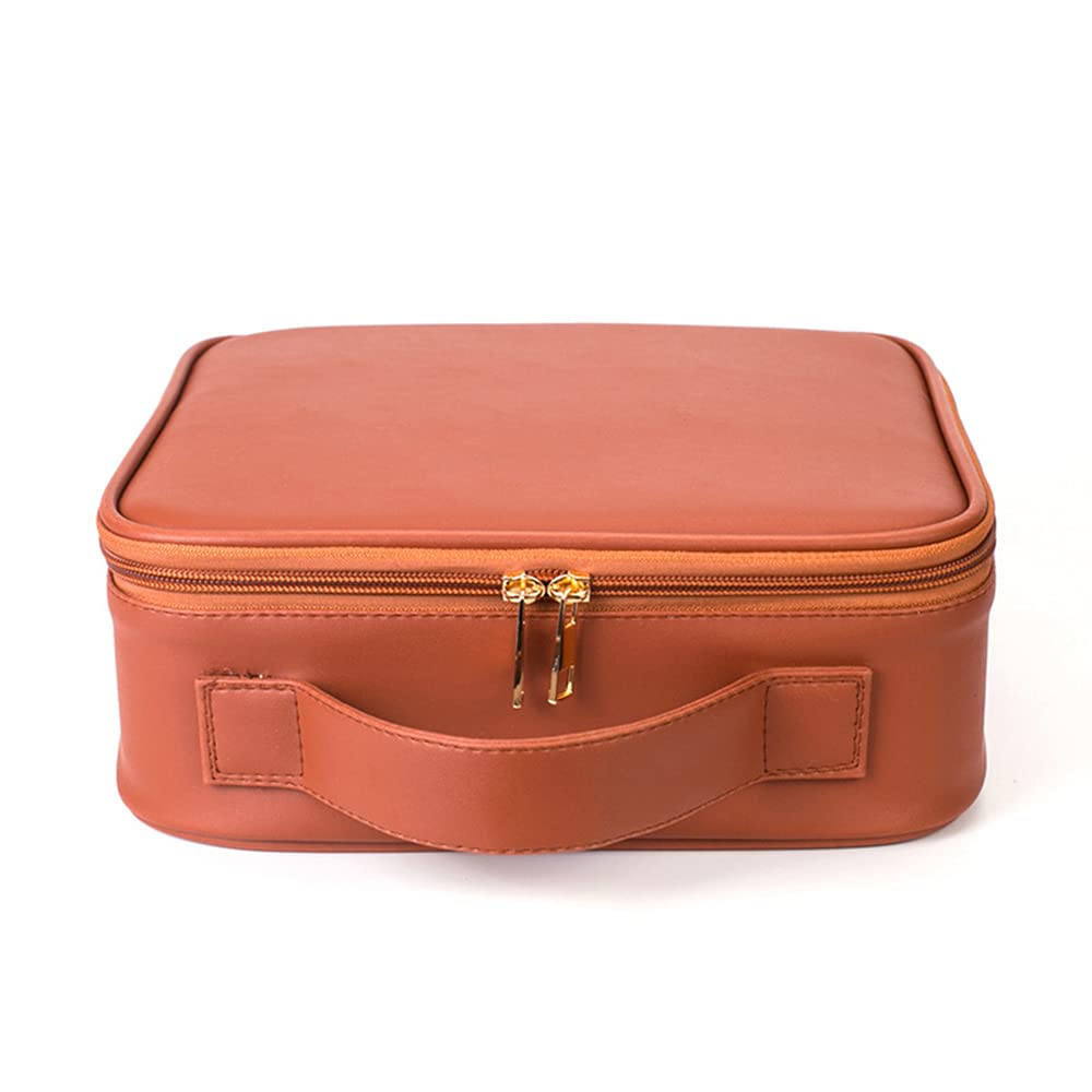 Professional Travel Makeup Train Case - Laser Cosmetic Organizer Bag with Adjustable Compartments for Women | Makeup Brush, Toiletry & Jewelry Storage | Perfect for Travel, Salon Professionals & Digital Accessories Organization