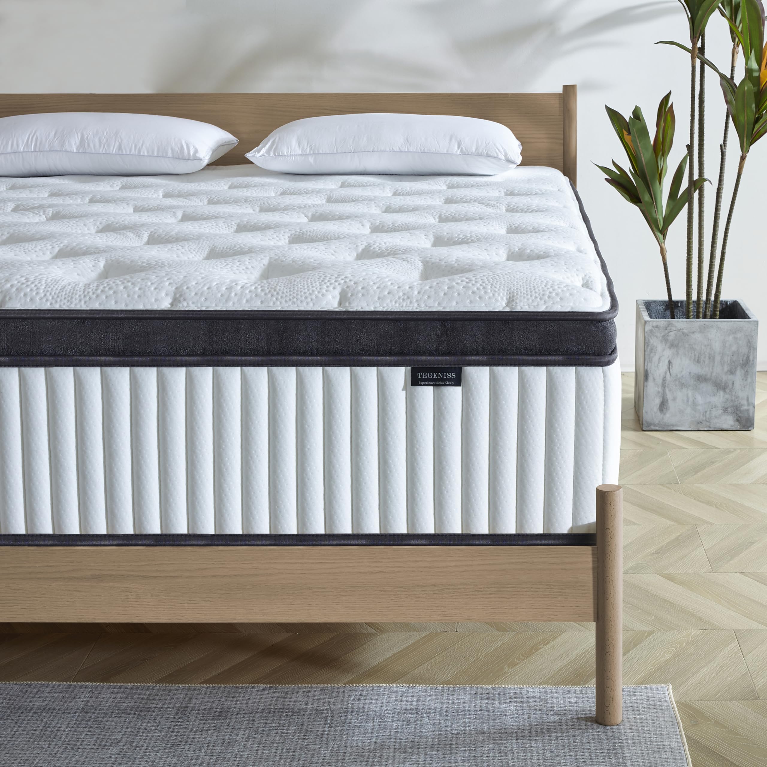 10 Inch Hybrid Memory Foam Queen Mattress - Firm Support & Pressure Relief, Bed in a Box - Perfect for Back Pain Relief, Guest Rooms & Master Bedrooms