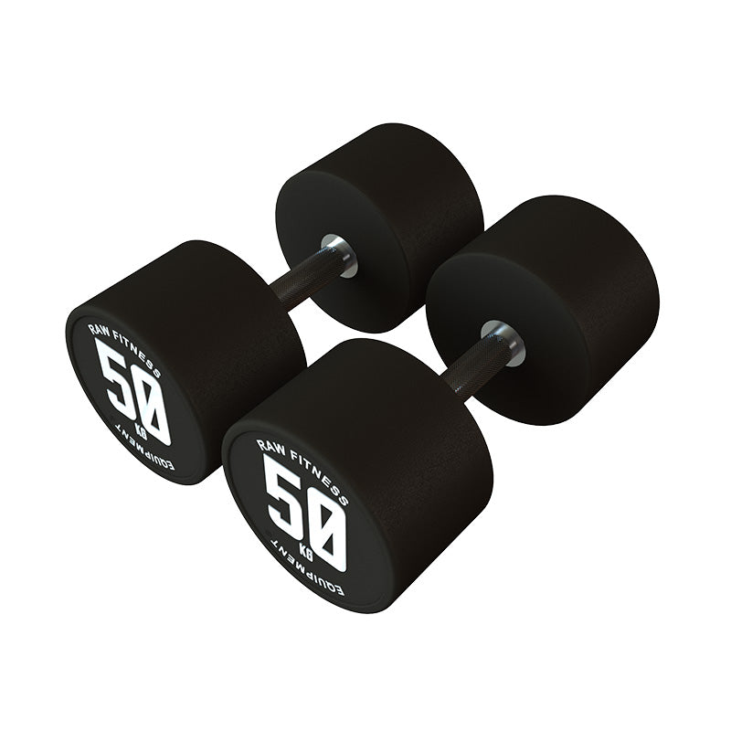 50KG Pair Dumbbell Set - Heavy Duty Round Rubber Coated Weights for Home Gym, Strength Training & CrossFit Workouts