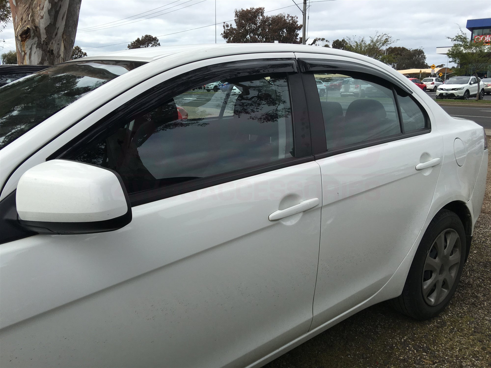 Weather Shields for Mitsubishi Lancer Sedan 2007-2017 - Rain Guards & Window Deflectors for All-Weather Protection & Style Enhancement | Perfect for Rainy Days & Highway Driving