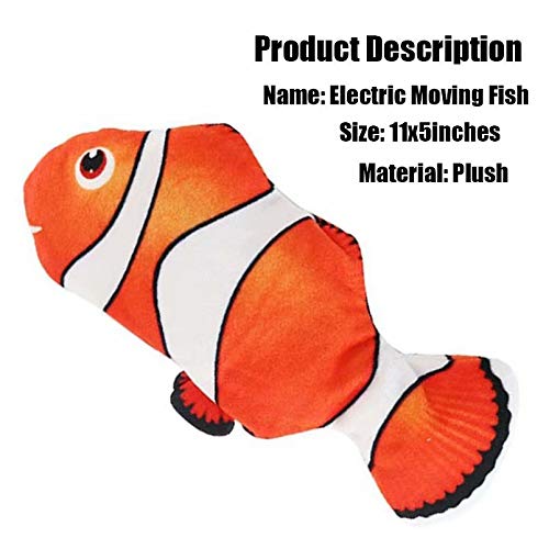 Interactive Electric Moving Fish Plush Toy - Fun & Lifelike Swimming Motion for Kids, Pets, and Home Decor