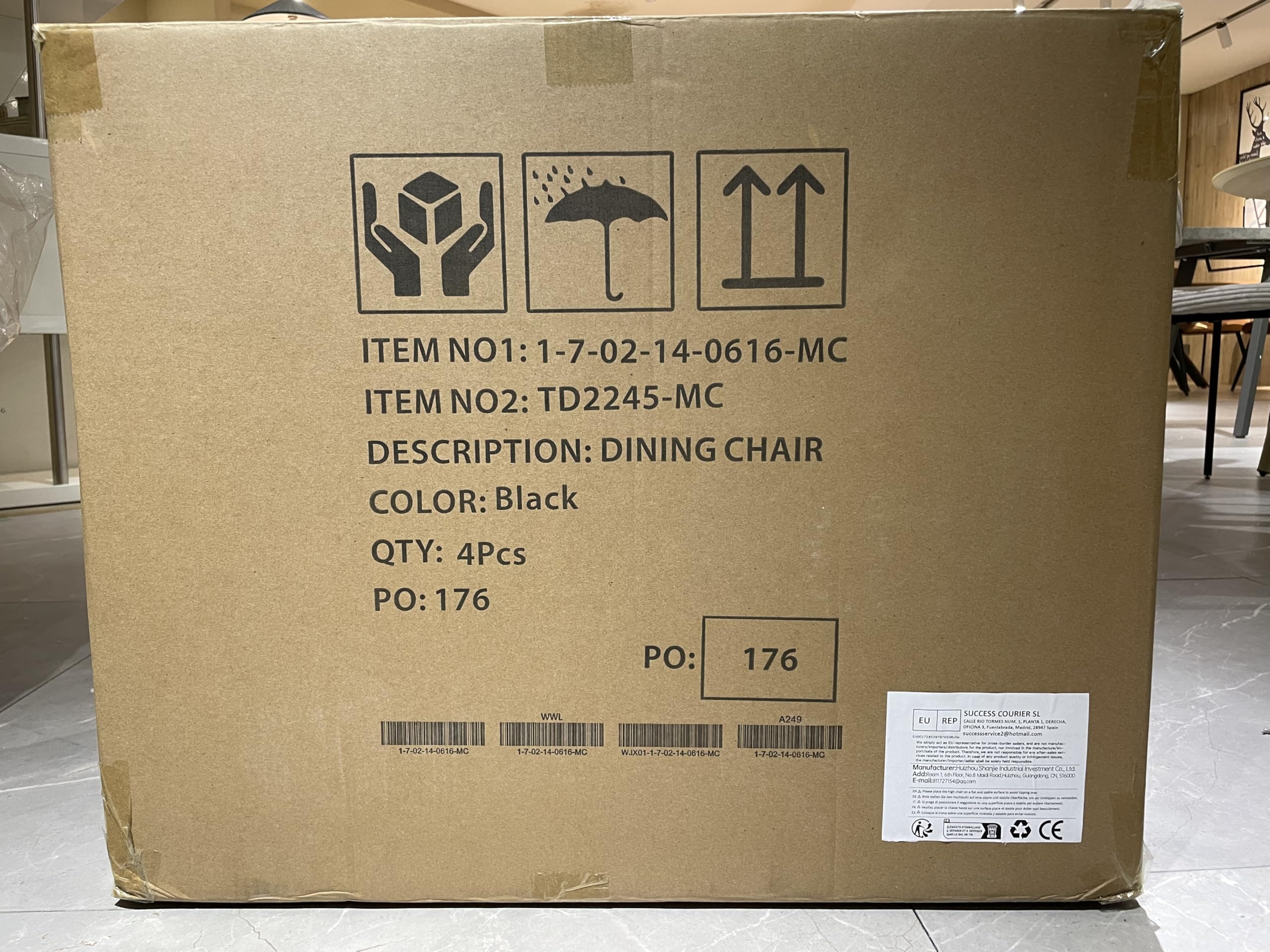 Modern Dining Chairs Set of 4 - Upholstered Faux Leather Cushion Seats with Sturdy Metal Legs, Grey Kitchen & Dining Room Chairs for Home, Restaurant or Office Use
