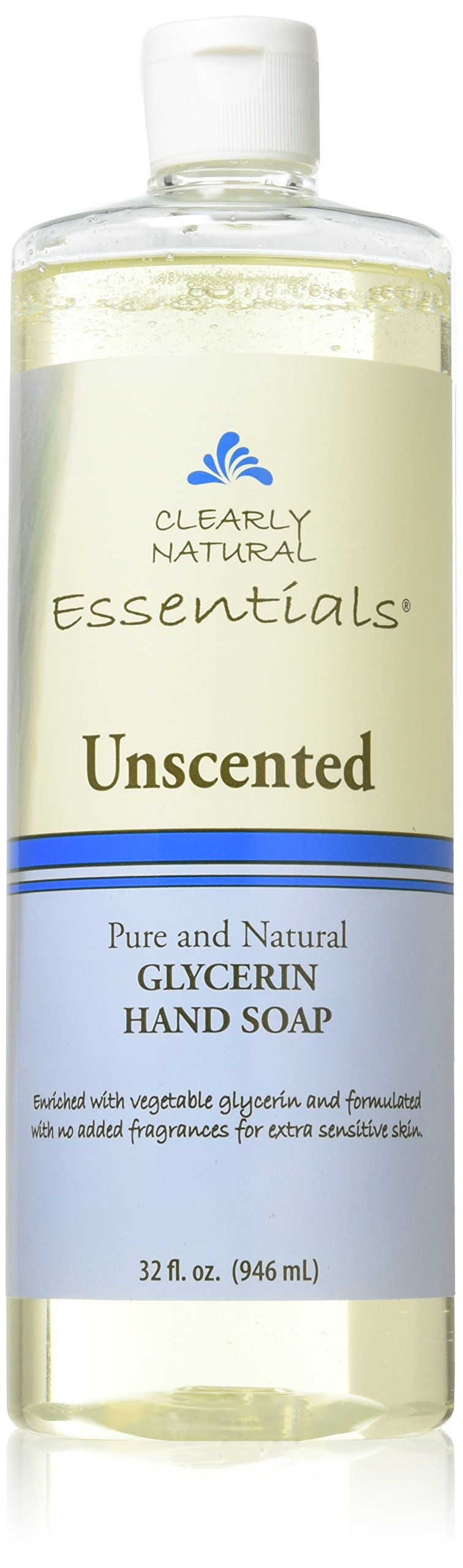 Clearly Natural Unscented Liquid Hand Soap Refill - 32oz (Pack of 1) | Gentle & Moisturizing for Sensitive Skin | Perfect for Home, Office & Bathroom Use