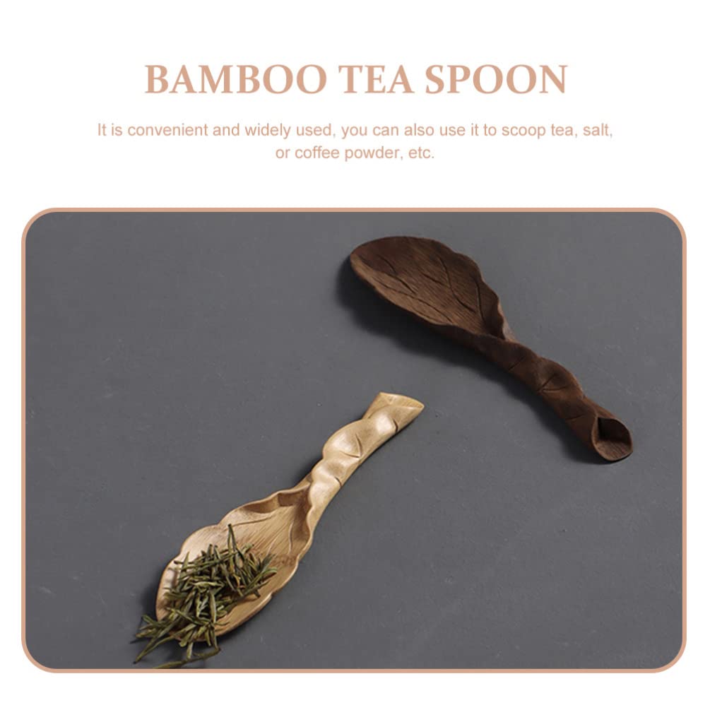 Premium Wooden Rice Paddle & Tea Spoon Set - Natural Bamboo Serving Spoon for Rice, Coffee, Espresso, Candy & Condiments - Perfect for Asian Cooking, Tea Ceremony & Kitchen Use
