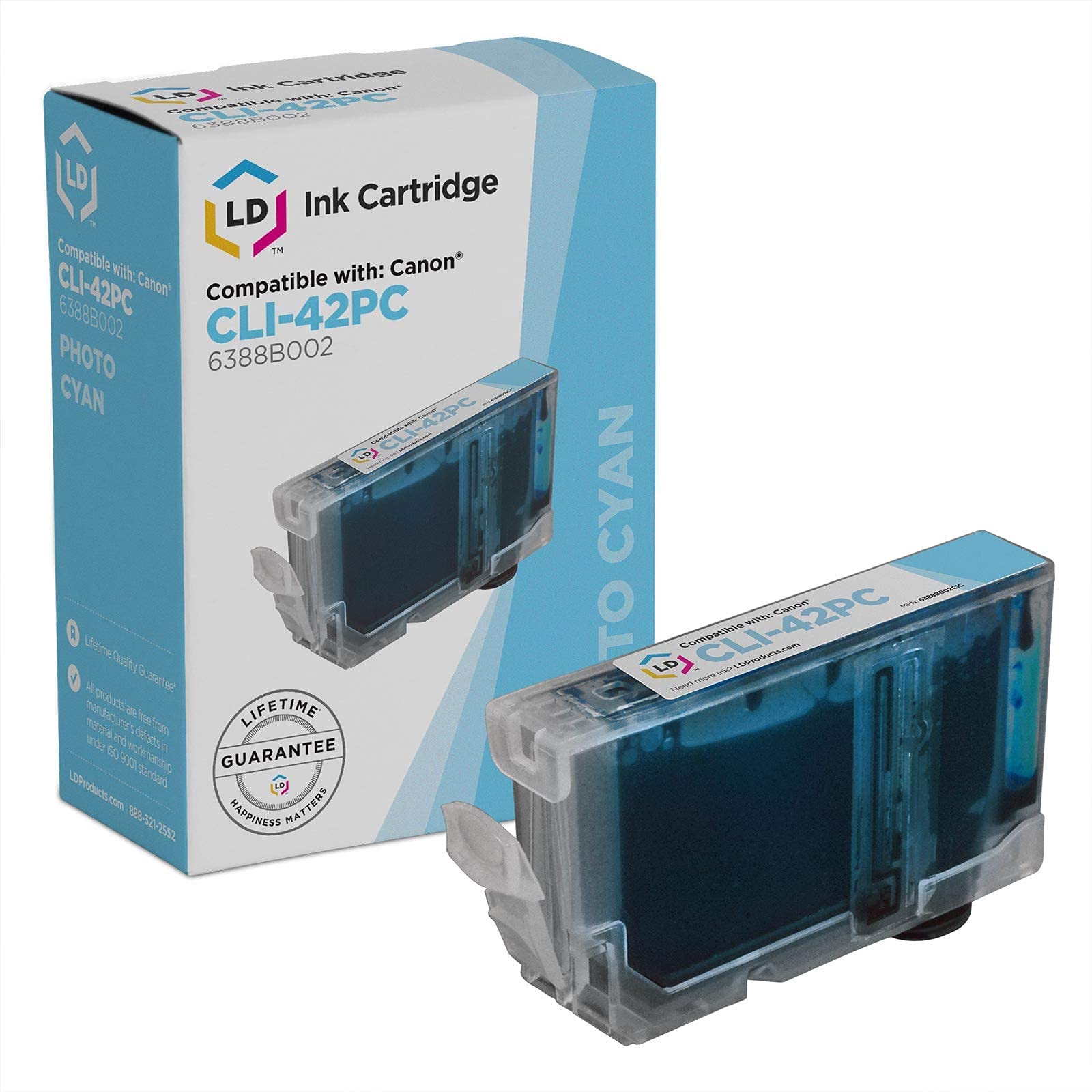LD Products Compatible Ink Cartridge Replacement for Canon CLI-42PC 6388B002 (Photo Cyan) - High-Quality Printer Ink for Canon PIXMA PRO-100 - Perfect for Photo Printing, Professional Photography & Home Office Use