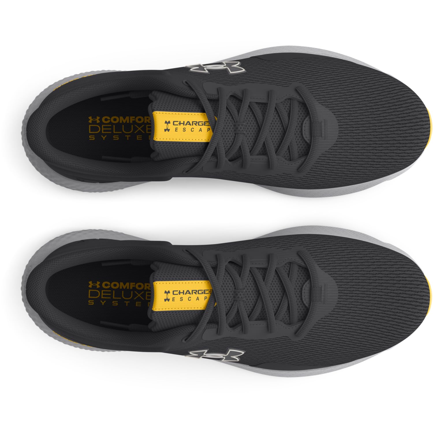 Under Armour Men's Charged Escape 4 NM Running Shoes - Anthracite/Anthracite/Taxi - Size 44 EU | Lightweight & Cushioned for Training, Gym Workouts & Daily Wear