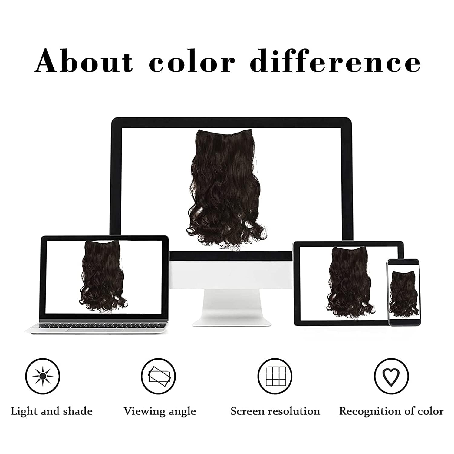 El Cabell Synthetic Hair Extensions - Long Wavy Natural Brown Clip-In Curly Hairpieces for Women (5 Clips) | Perfect for Parties, Weddings & Everyday Styling