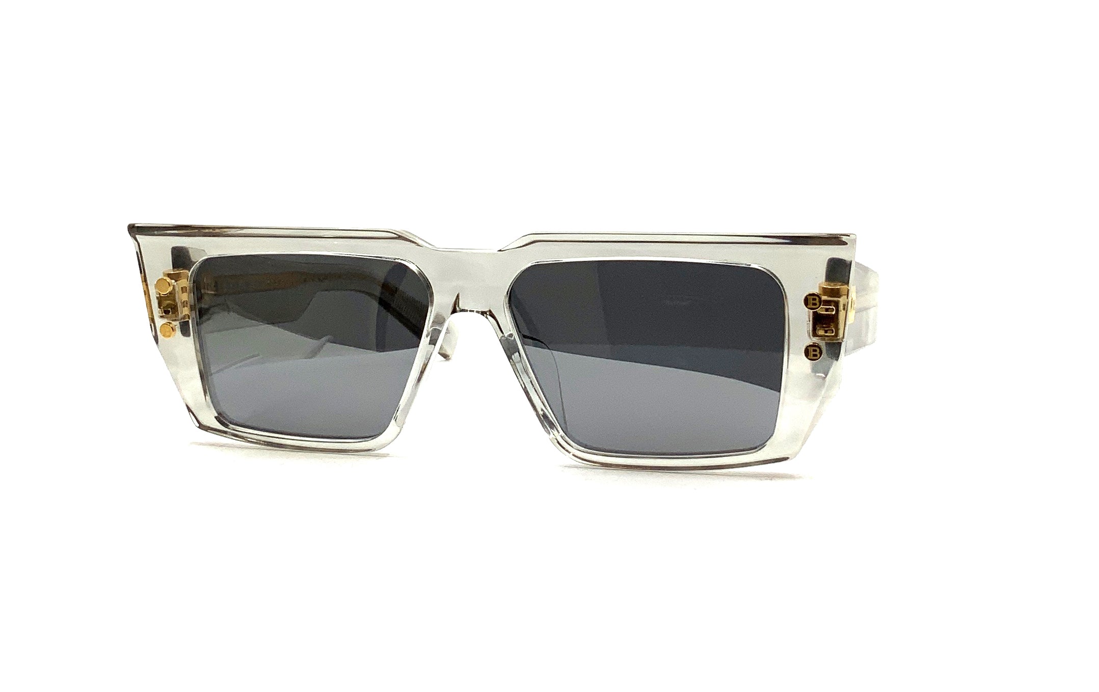 Balmain B VI Sunglasses Grey Gold - Luxury Designer Shades for Men & Women - Perfect for Outdoor Activities, Travel & Fashion Accessories