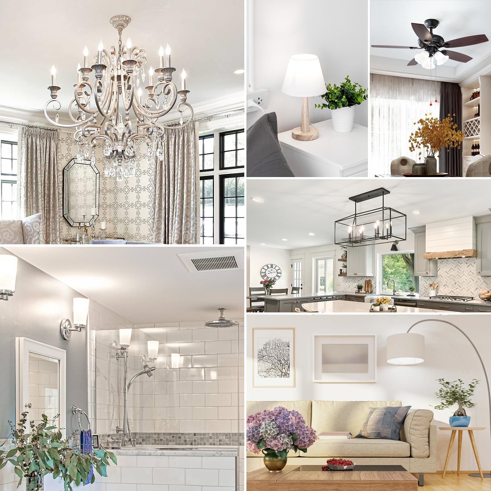 Dimmable E12 Candelabra LED Light Bulbs - 40W Equivalent, 5000K Daylight White, 4W 460LM Filament CA10 Chandelier Bulbs (12-Pack) - Perfect for Bedroom, Living Room, Office & Decorative Lighting