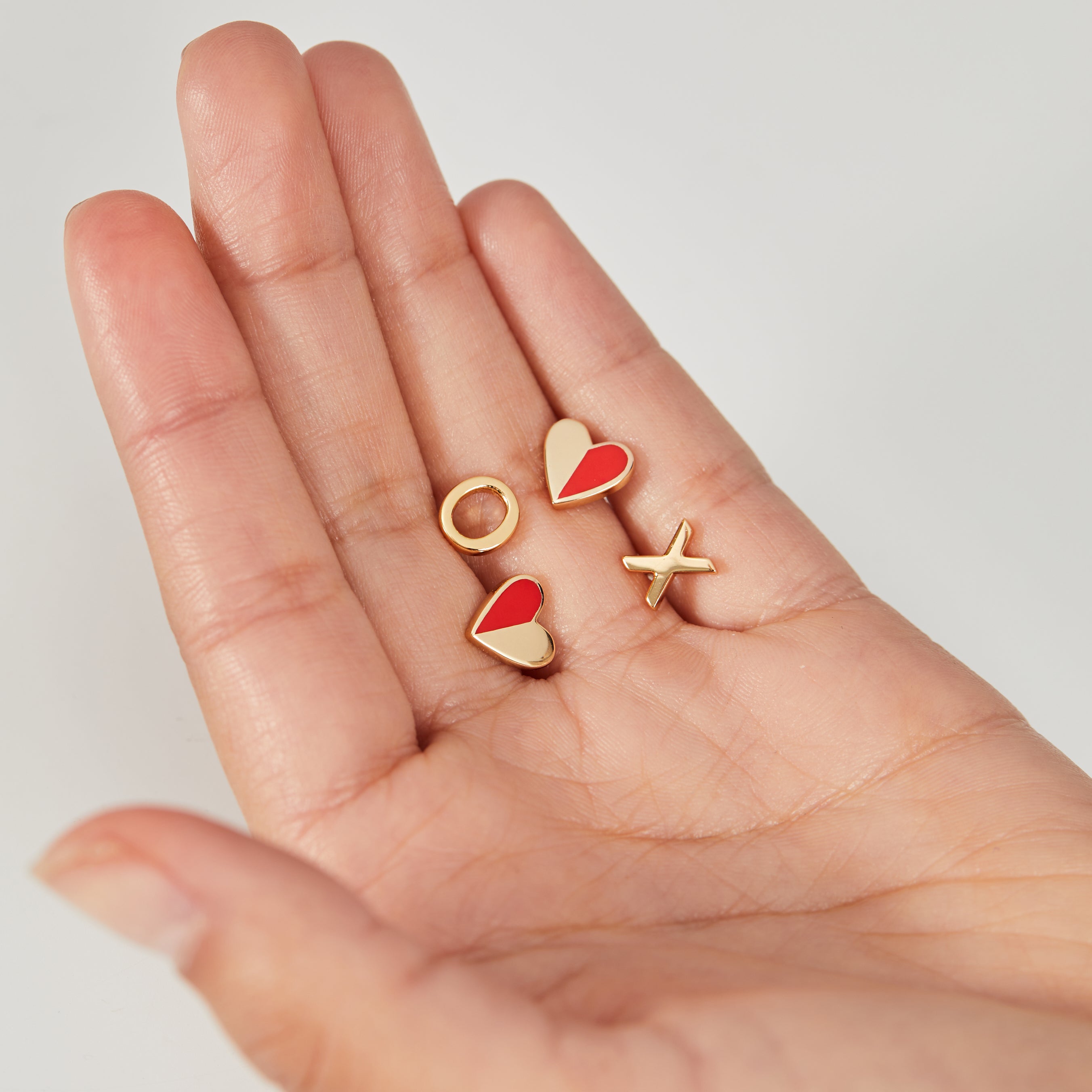 Heart 'XO' Stud Earrings Set of 2 - Valentine's Day Gifts, Anniversary Jewelry for Women - Perfect for Date Night & Romantic Occasions