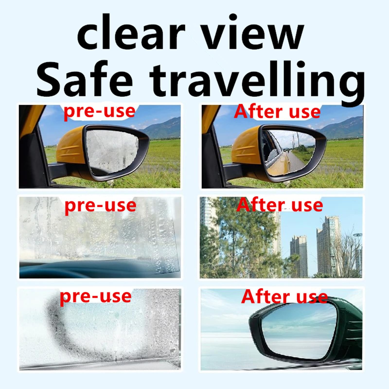 Magic Gem Anti-Fog Coating for Car Windshield - Micro-Molecular Anti-Fog Coating Agent (2PCS) - Prevents Fogging on Windows, Mirrors, Glasses & Swim Goggles - Perfect for Driving, Bathroom Mirrors & Swimming