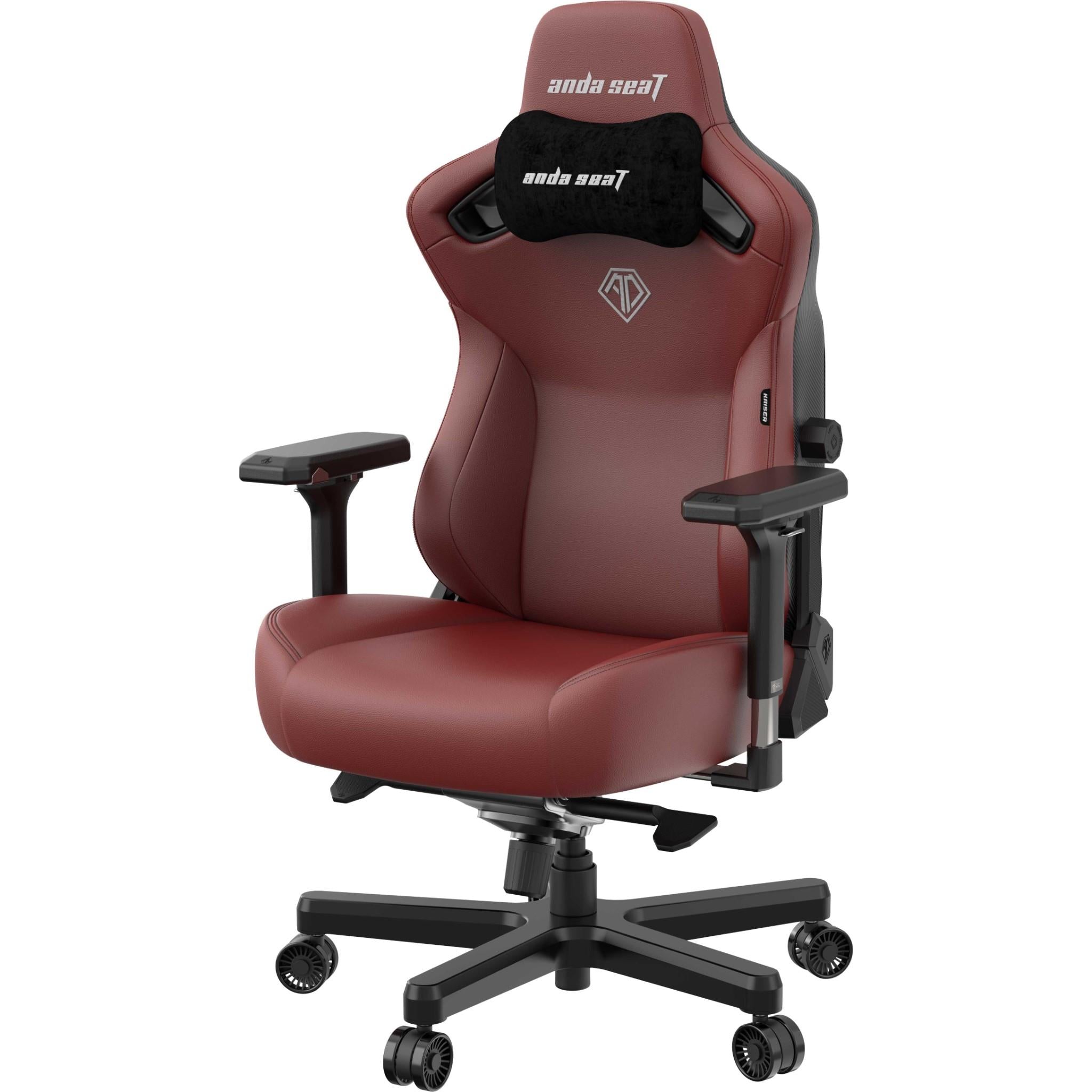 Anda Seat Kaiser 3 Series Premium Ergonomic Gaming Chair - Large Size, Maroon Red for PC, Console & Office Use