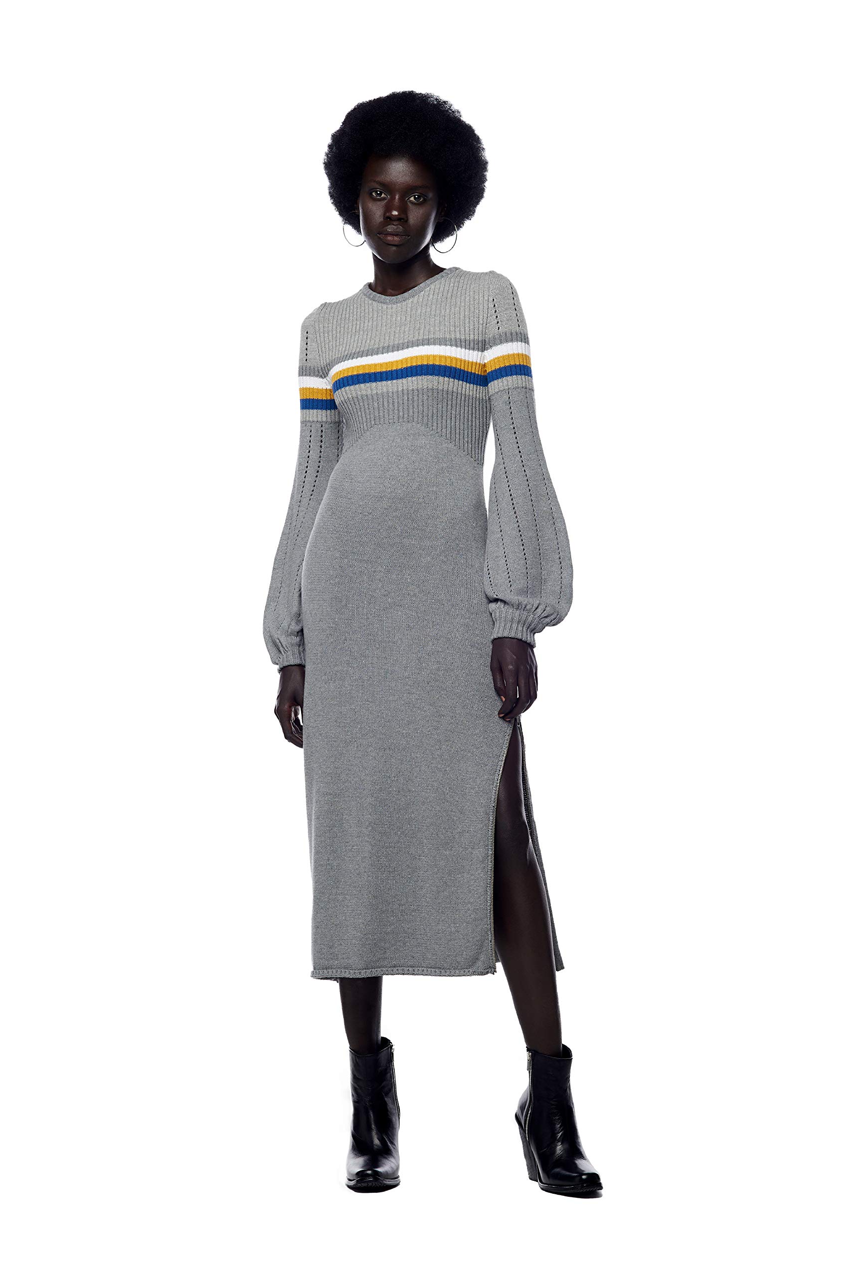 Jonny Cota Studio Women's Mountain Midi Sweater Dress - Cozy Knit Dress for Fall & Winter, Perfect for Casual Outings, Date Nights, and Holiday Gatherings