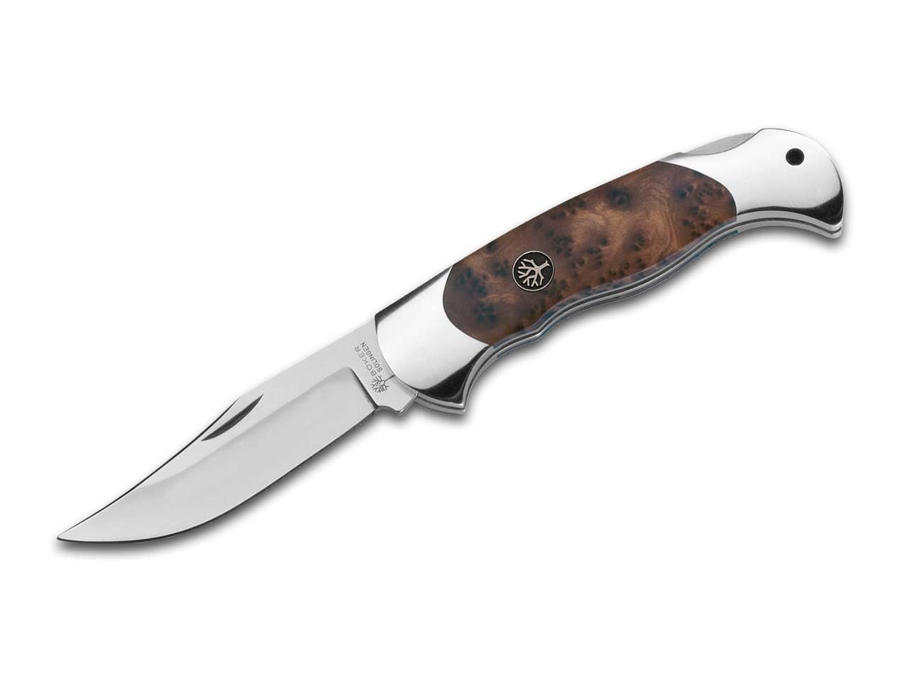 Boker 112002TH Thuya Lock Blade Hunter Pocket Knife - 3.38 Inch Straight Edge Blade for Outdoor Camping, Hunting & Everyday Carry (EDC)