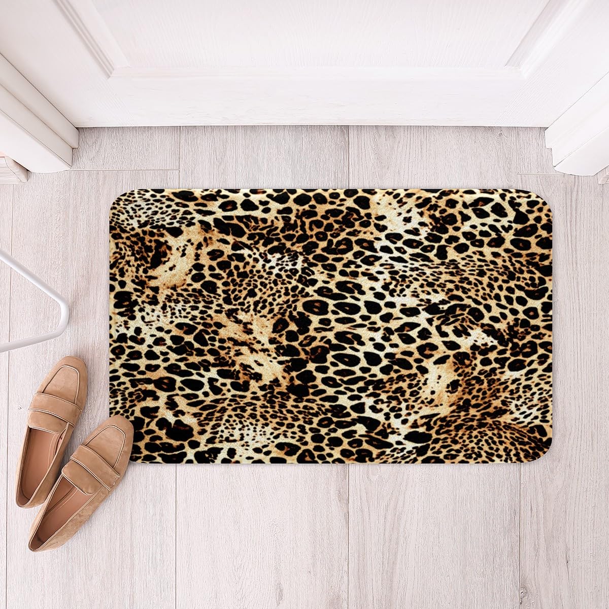 Luxury Cheetah Print Bath Rugs - Non-Slip Kids Bathroom Mat for Indoor Floor