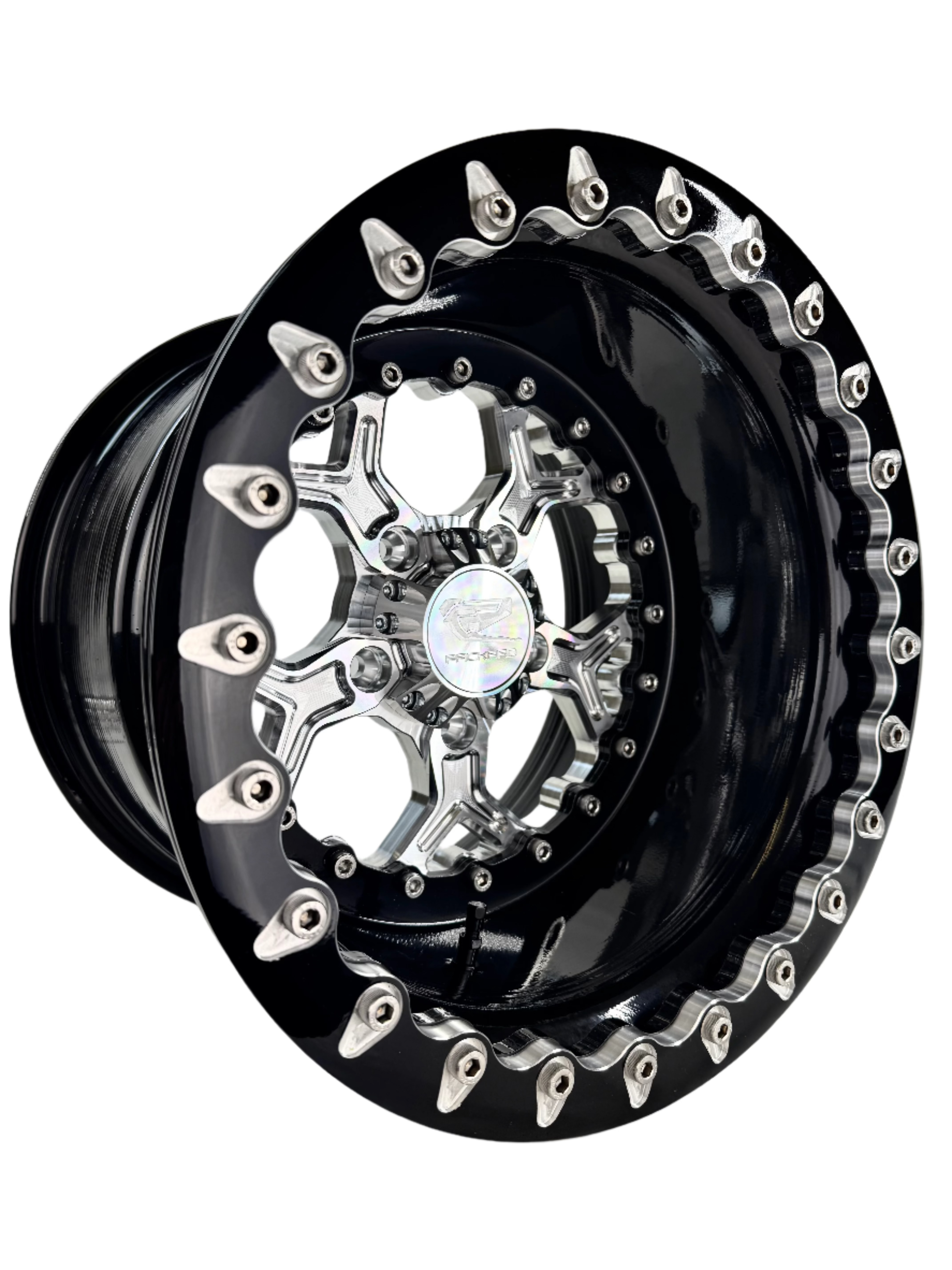 Ultra Light Pro 5 Beadlock Wheels - Silver RZR PRO R 5x4.5 Bolt Pattern - Off-Road & UTV Accessories for Enhanced Traction & Durability on Rocky Terrains