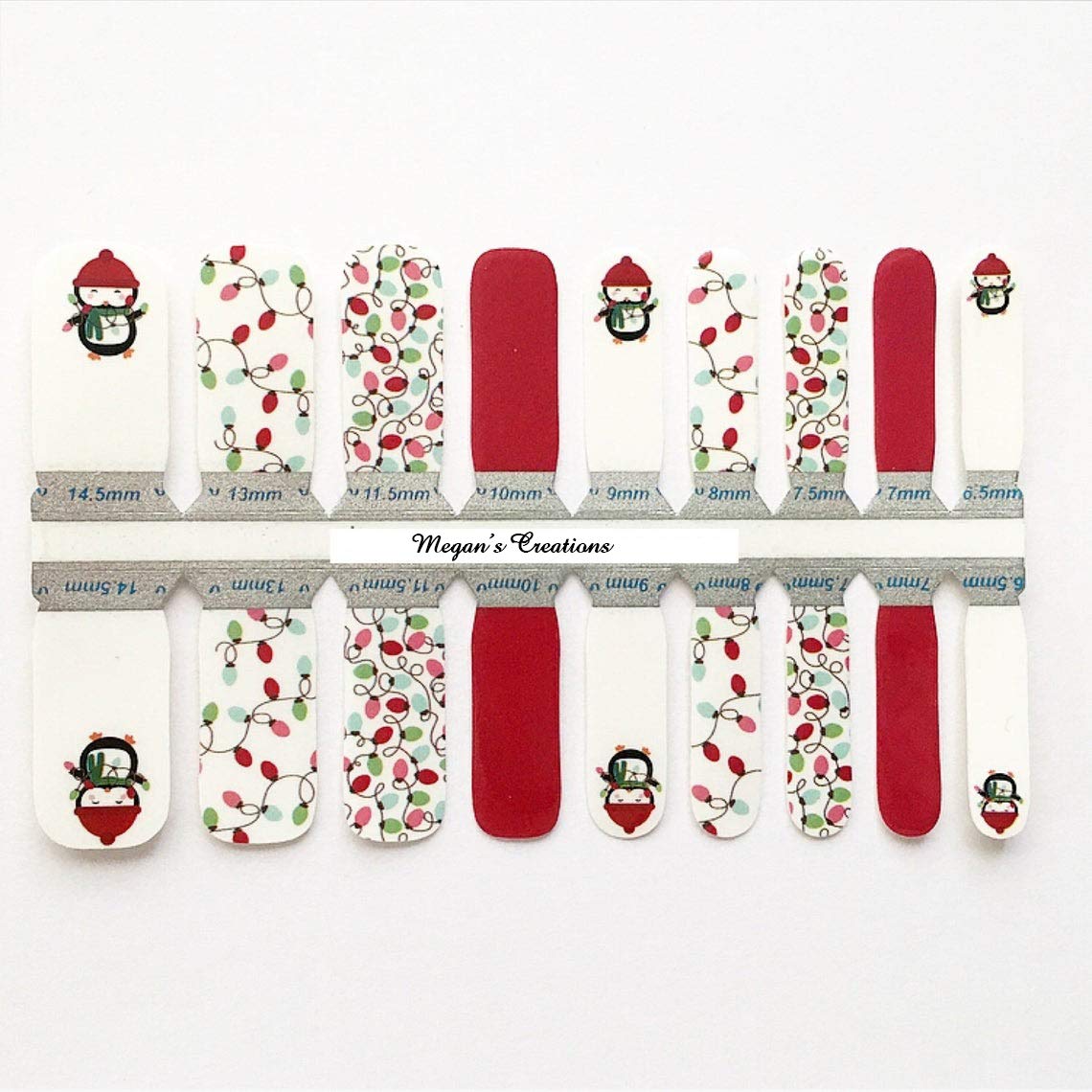 Christmas Penguin Nail Polish Wraps - Holiday Nail Art Stickers for Women | Easy DIY Nail Decals for Christmas Parties & Festive Nail Designs