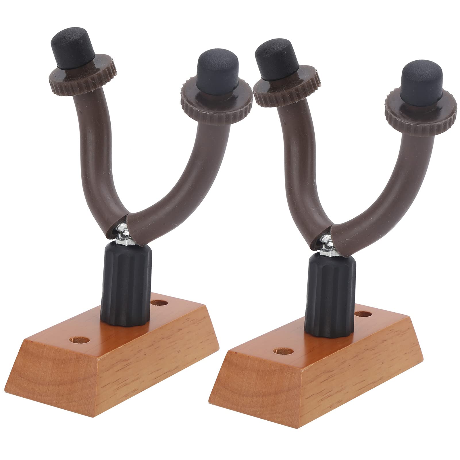 **Premium Solid Wood Guitar Wall Stand - 2-Pack Hanger Mount for Guitar, Bass, Violin & Ukulele - Space-Saving Instrument Storage for Home, Studio & Stage**