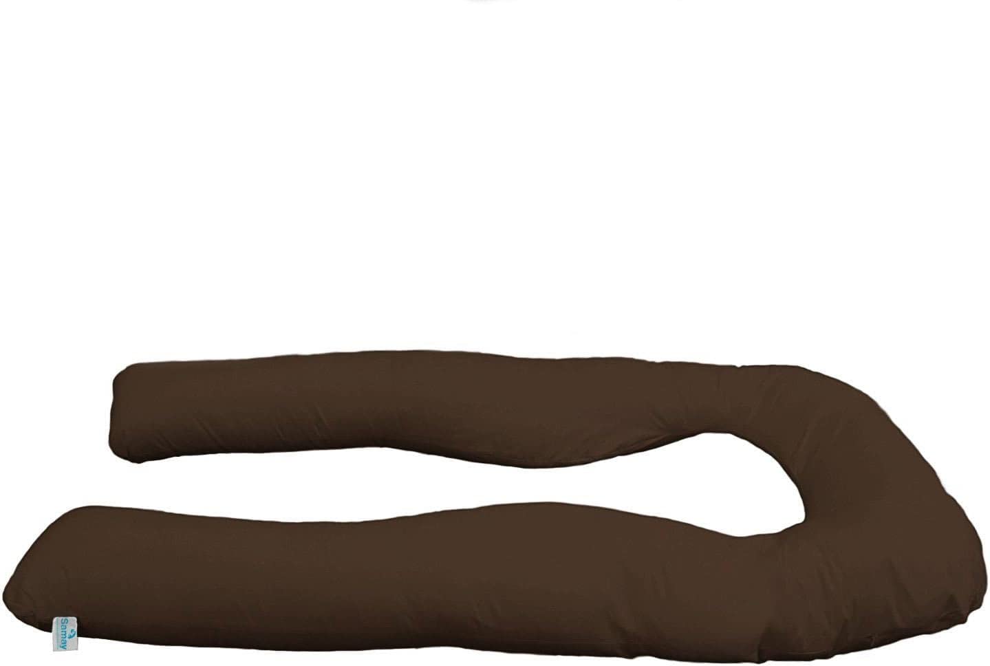 KHOMO Extra Light Full Body Maternity Pillow - U Shaped Pregnancy Support Pillow with Removable Zippered Cover for Comfortable Sleeping | Perfect for Nighttime Cuddling, Back Pain Relief & Pregnancy Support