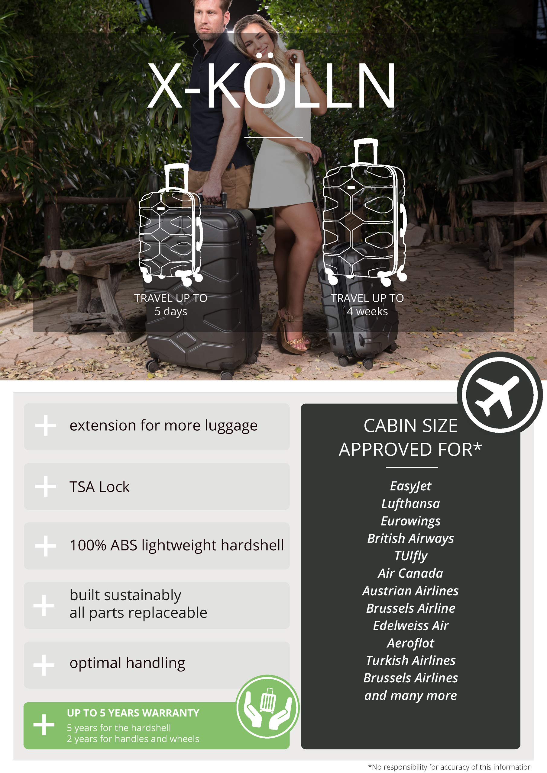 Premium Unisex Adult Luggage Set - 2-Piece Olive Green Suitcase for Travel, Business Trips & Weekend Getaways | Durable & Stylish Carry-On & Check-In Bags