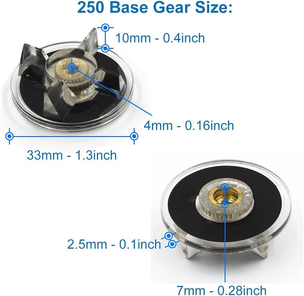 Juicer Rubber Gear Replacement - Compatible with 250W Fruit Juicer Mixer Blender - Durable Base Gear Spare Part for Smooth Blending - Perfect for Home Kitchen, Smoothie Making & Healthy Juicing